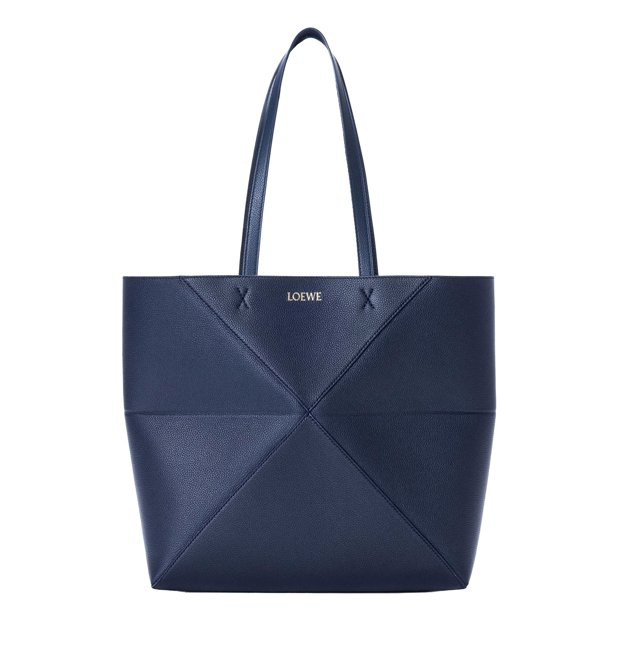Medium horizontal Puzzle Fold tote in soft grained calfskin
