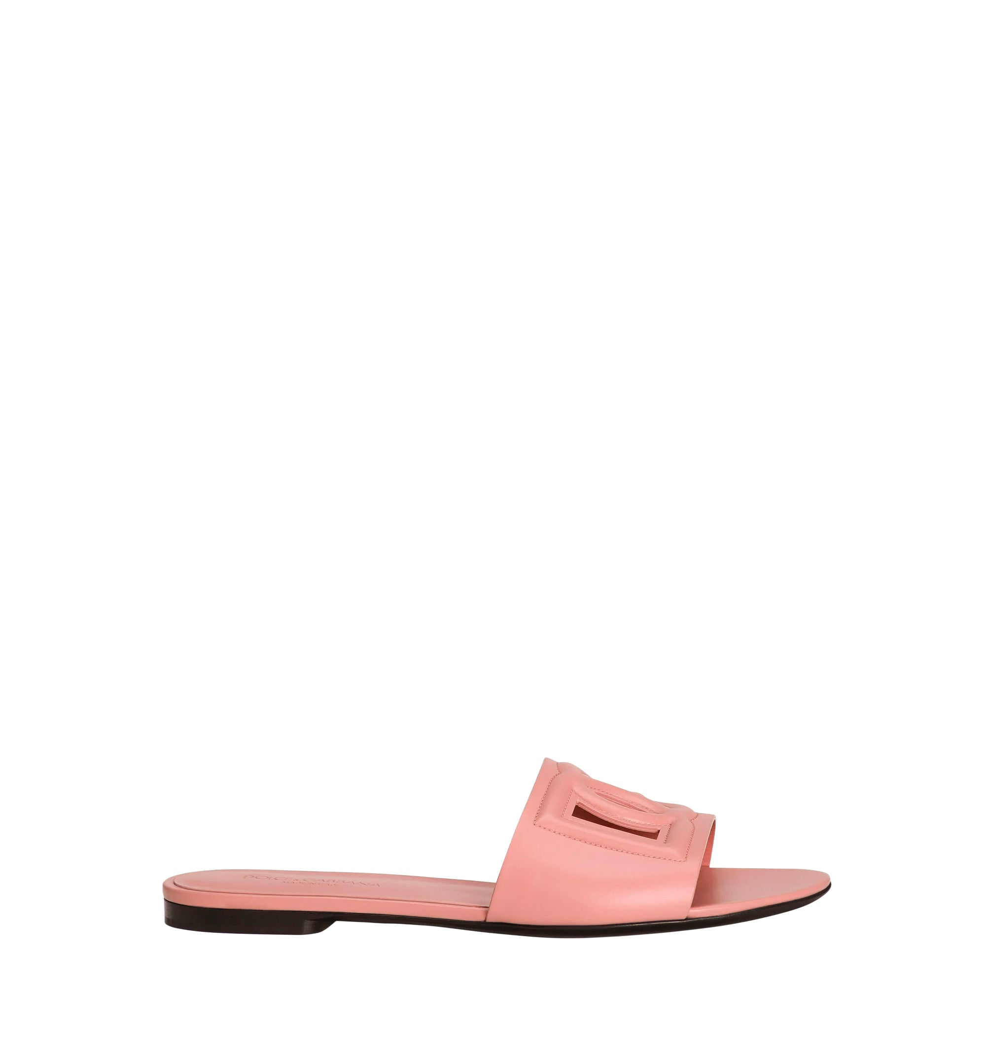 Calfskin sliders with DG logo