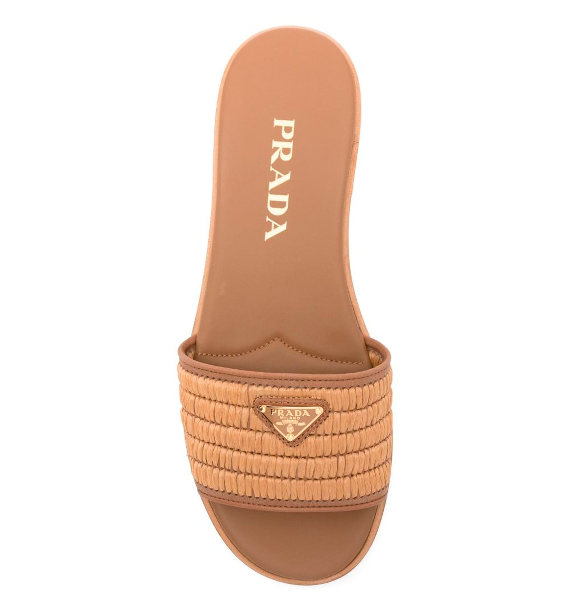 Leather and crochet slides
