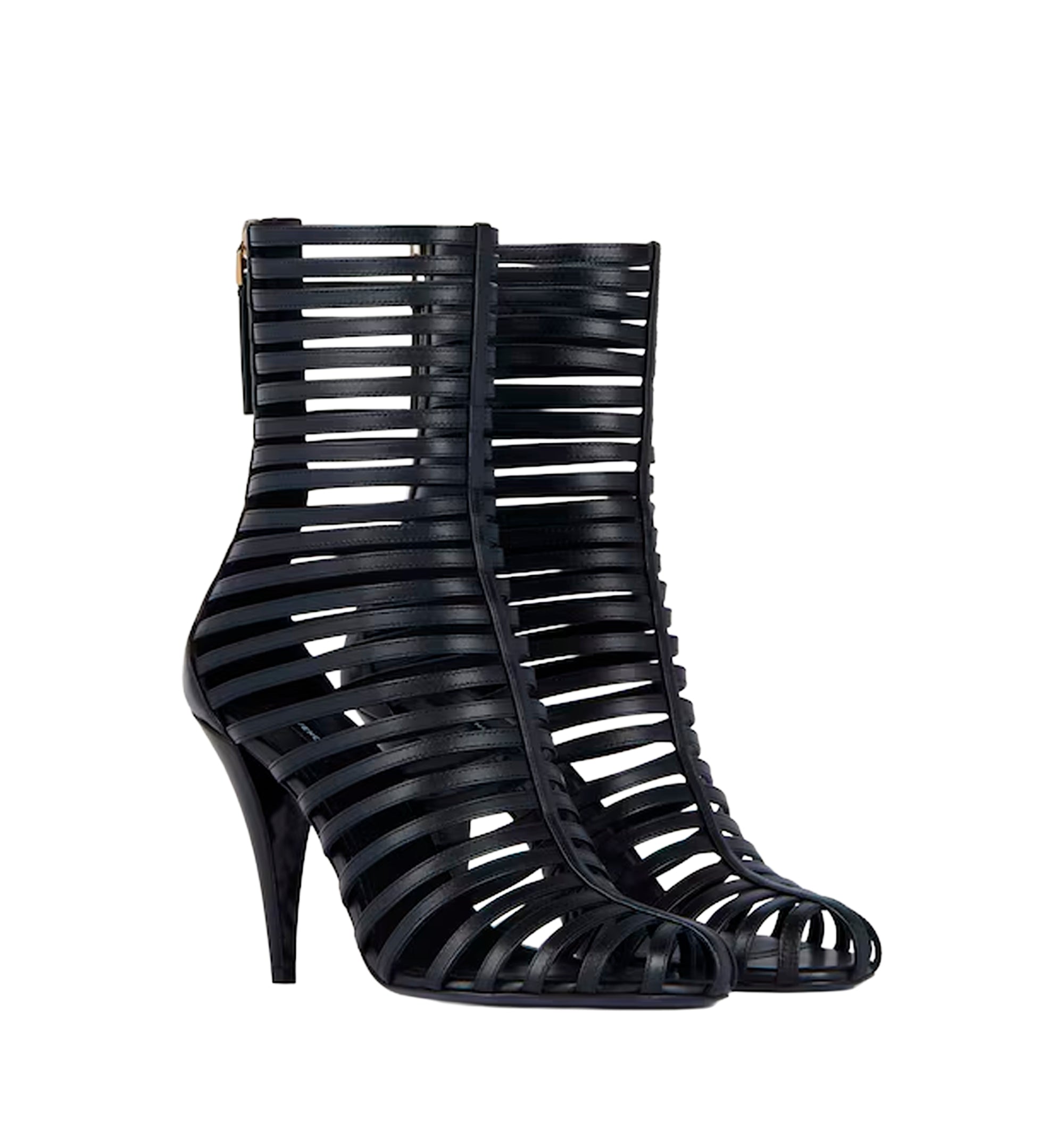 Cage ankle boots in leather