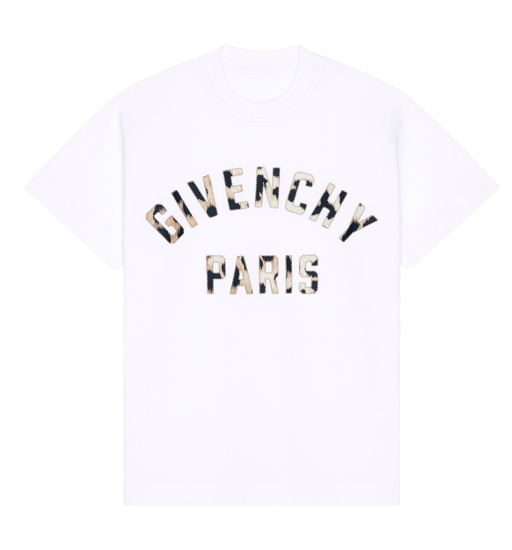 T-shirt in cotton with Givenchy Paris embroidery