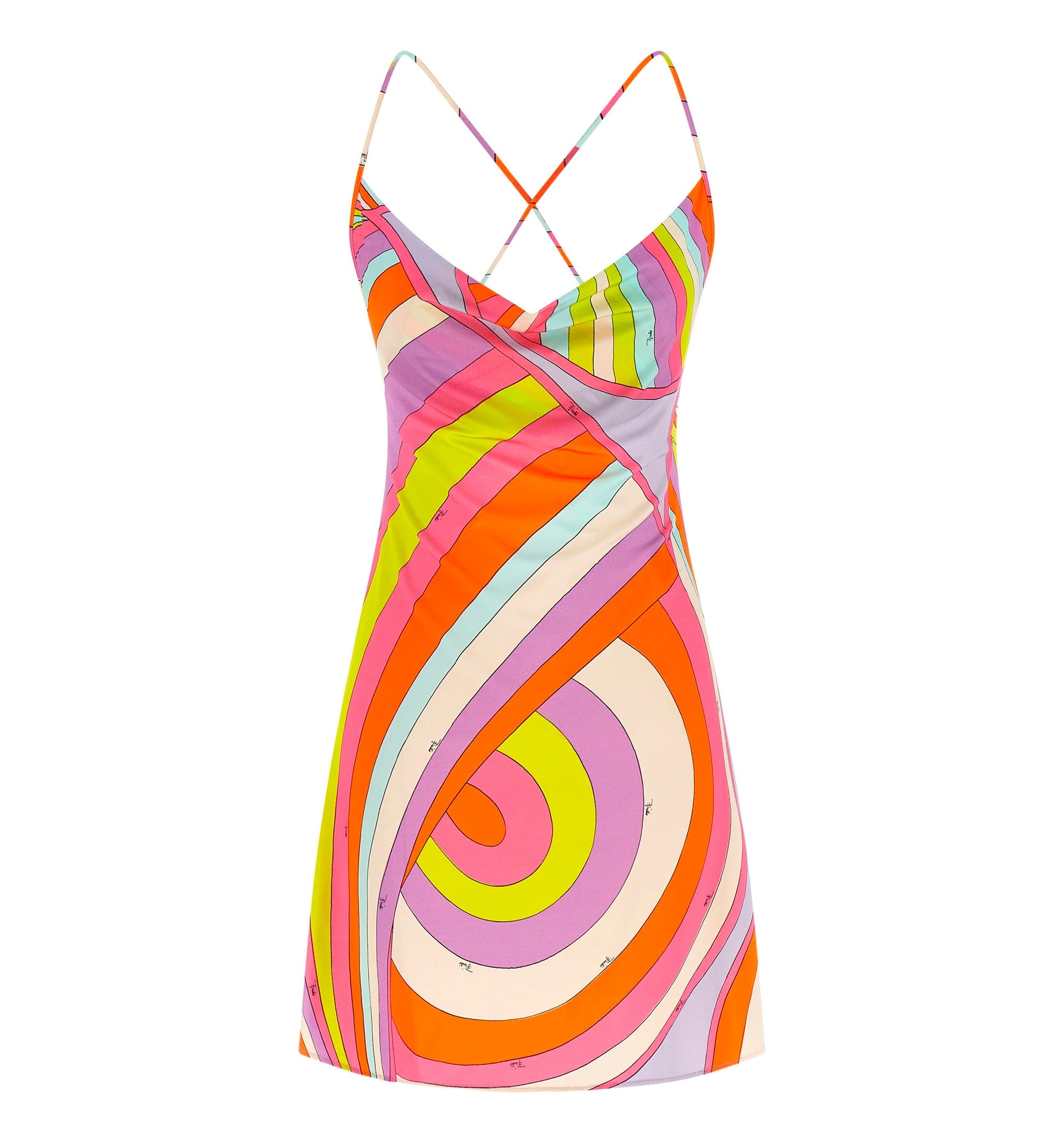 "Iride" Short dress with open back