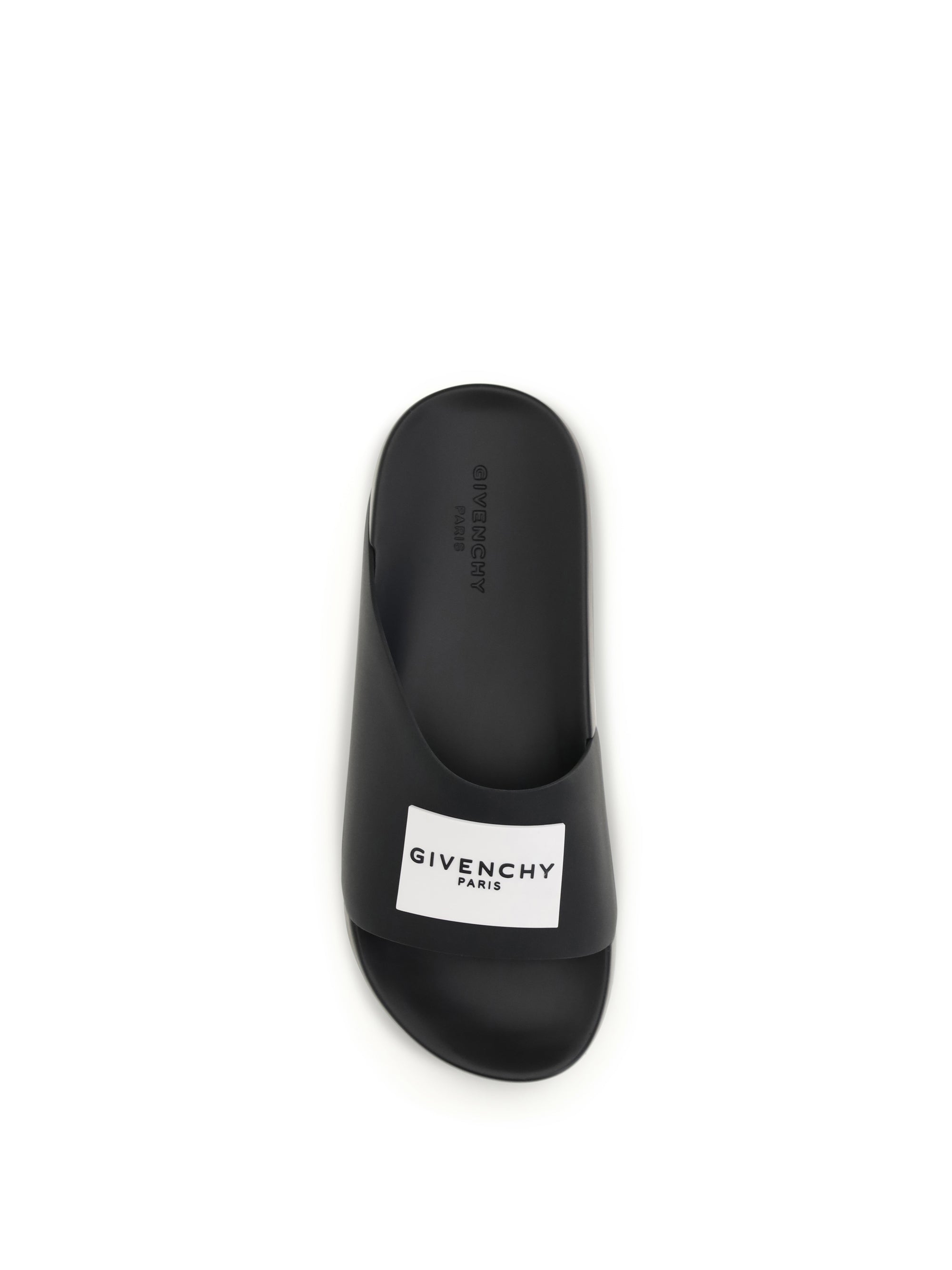 Label Slide Mules In Rubber