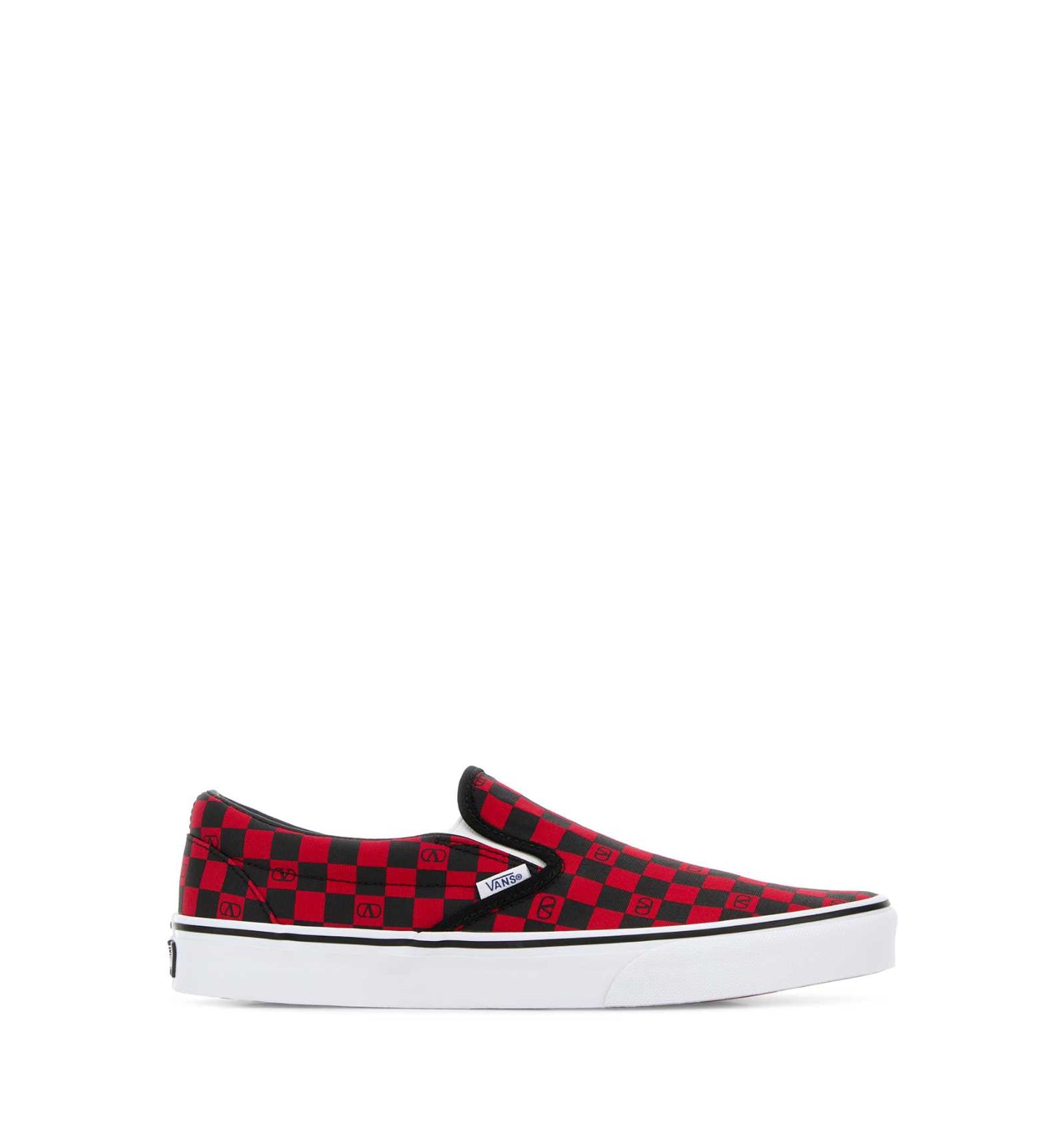 Valentino Garavani And Vans Fabric Slip-On Trainer With VLogo Checkerboard Print
