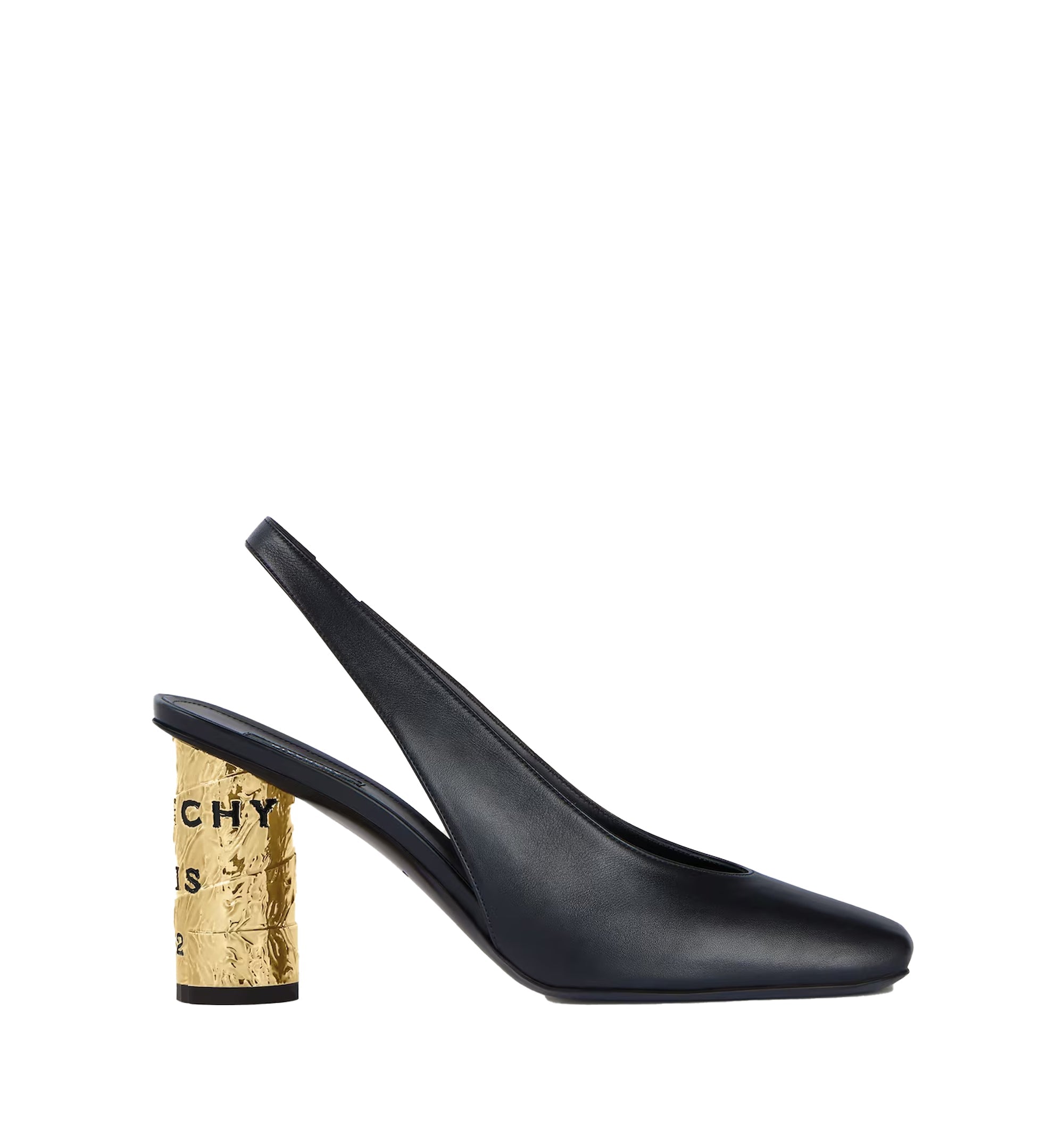 Tape Slingback Pumps In Leather