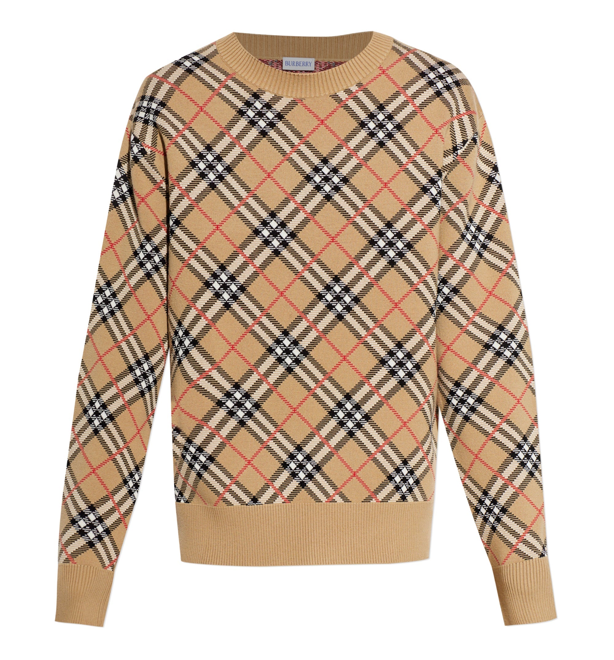 Gregory Check Cotton And Wool Sweater