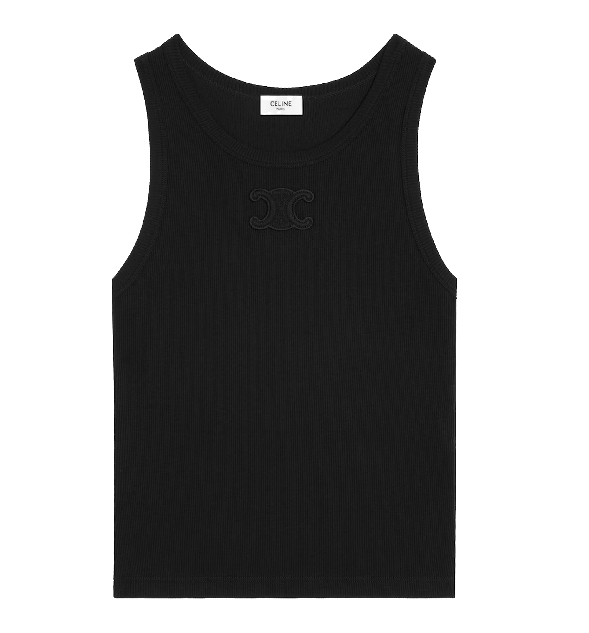 Triomphe tank top in ribbed cotton