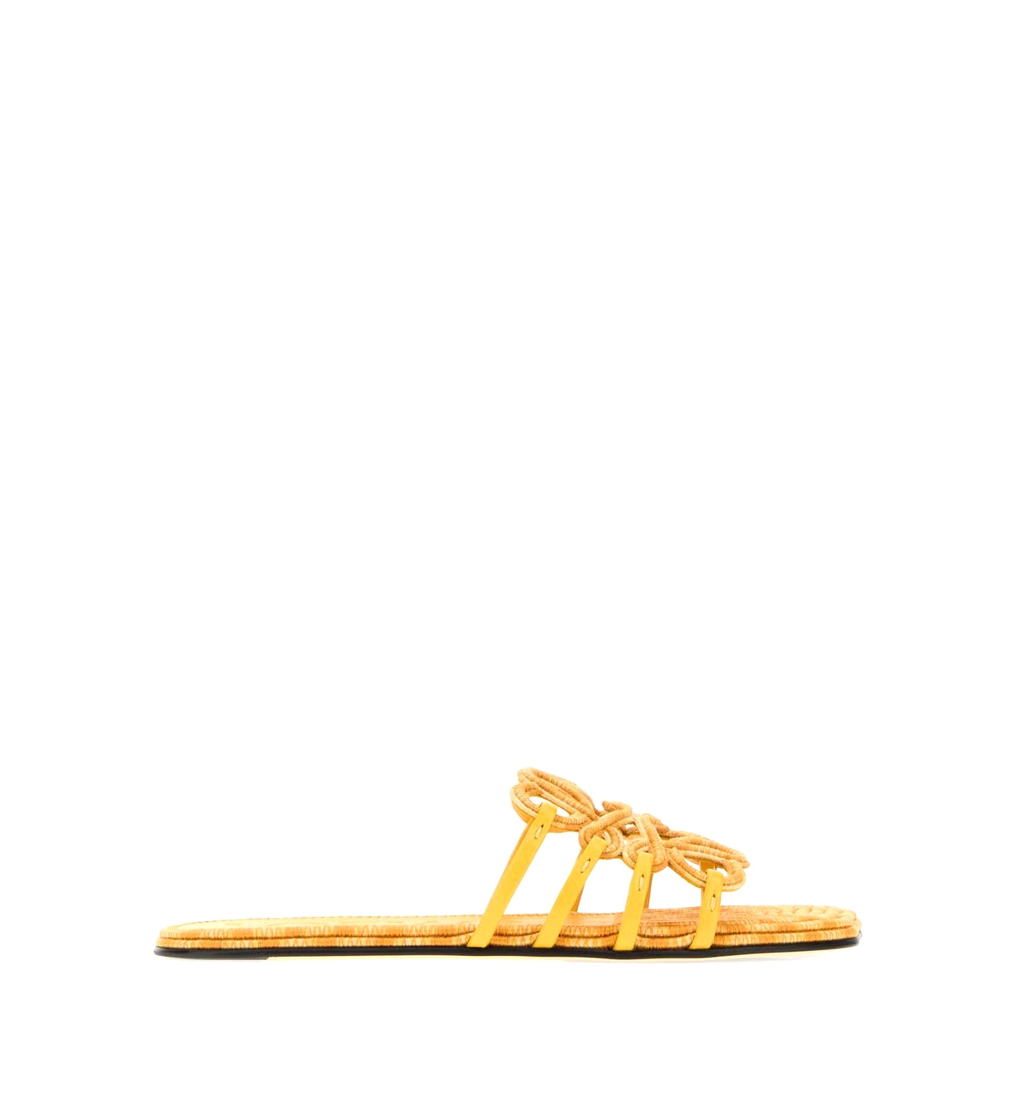 Petal Anagram slide in embroidered canvas