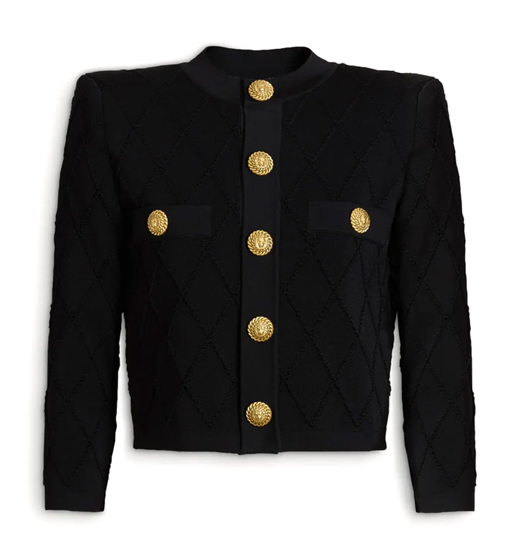 Cropped knit cardigan