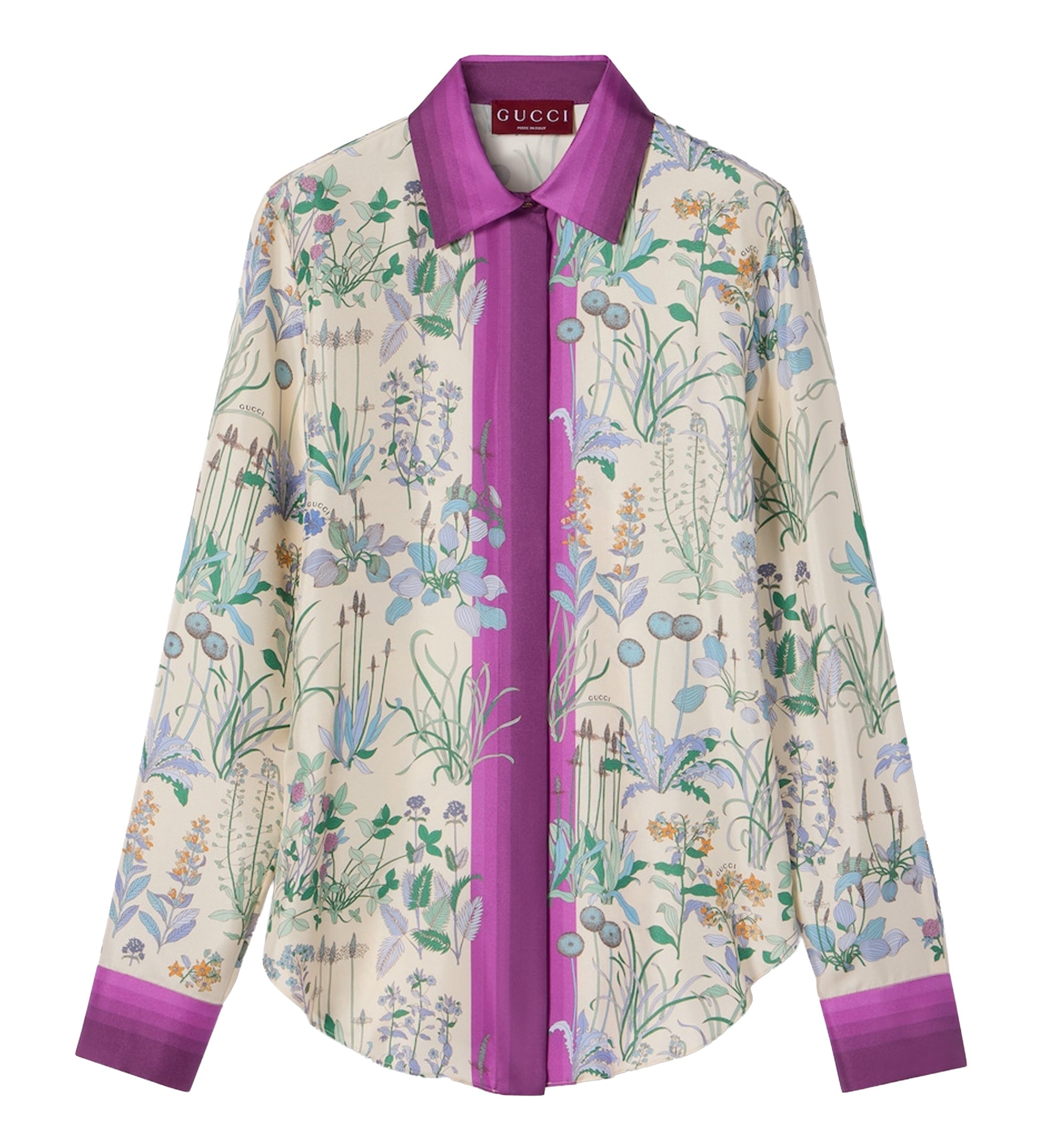 Printed Silk Twill Shirt