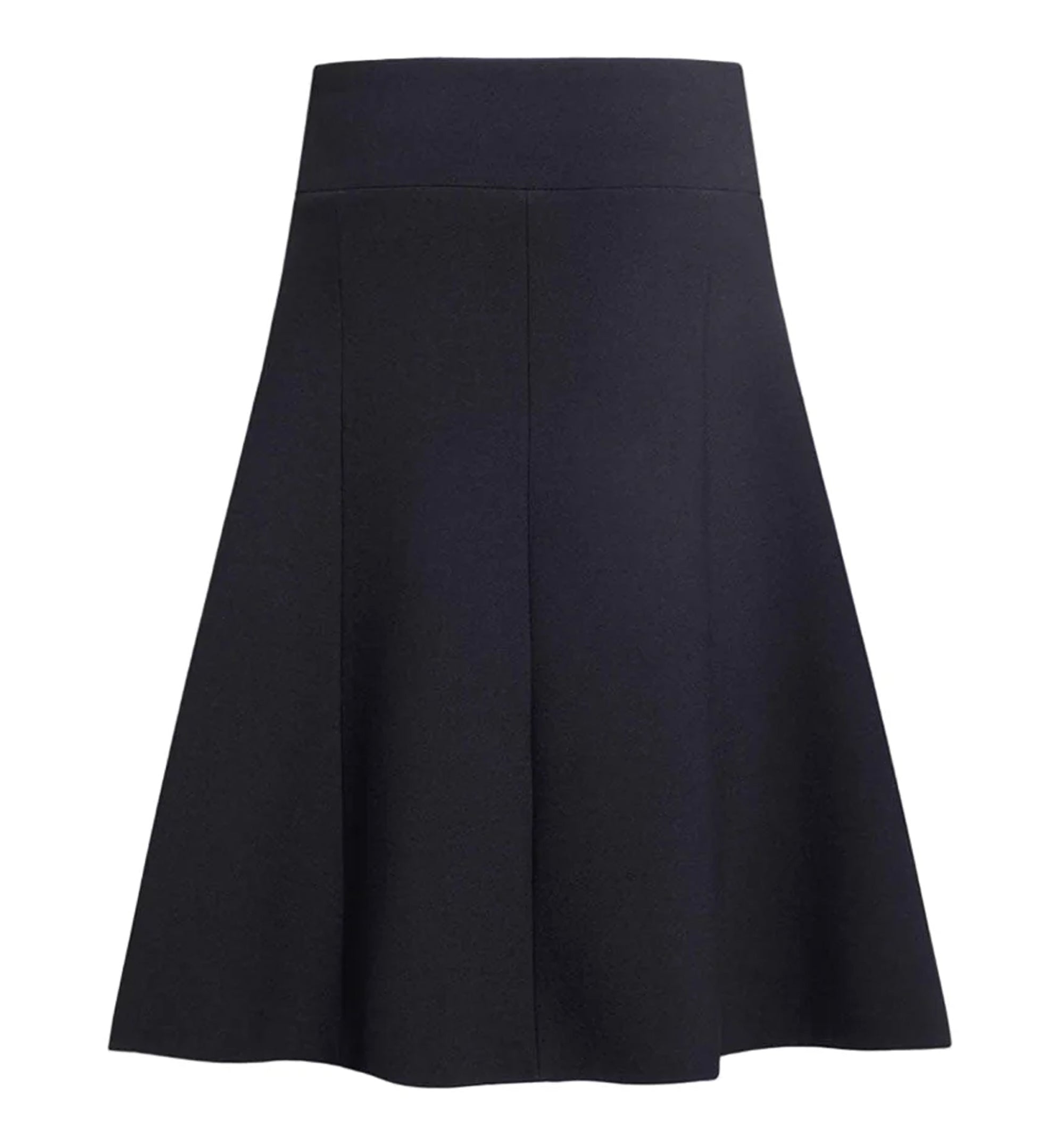 Stretch Wool Slit Skirt