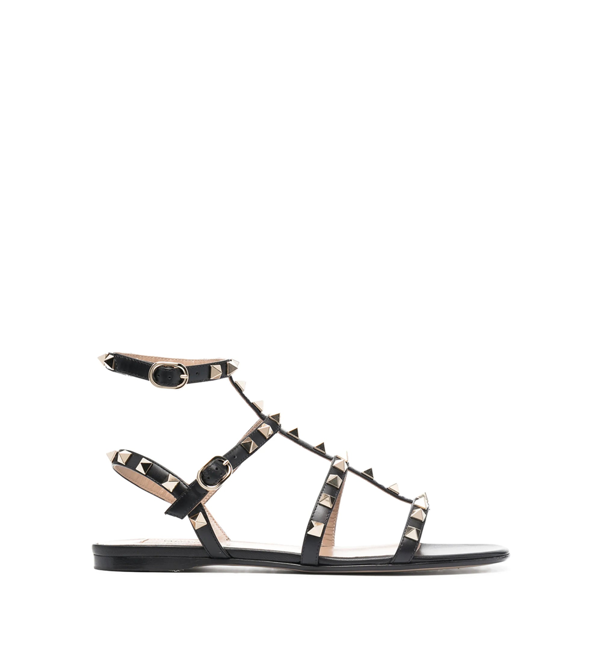 Rockstud Nappa Leather Flat