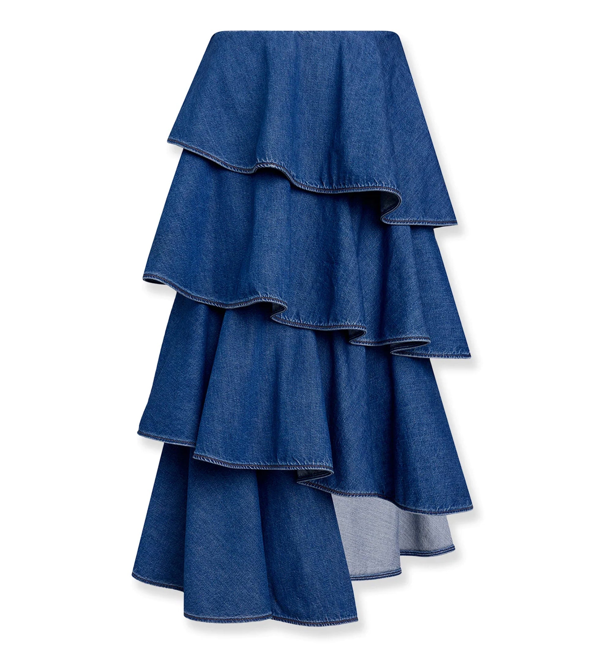 Denim Spiral Skirt