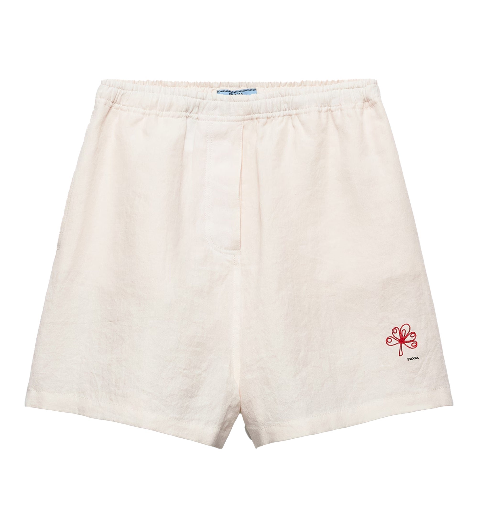 Embroidered Linen Shorts