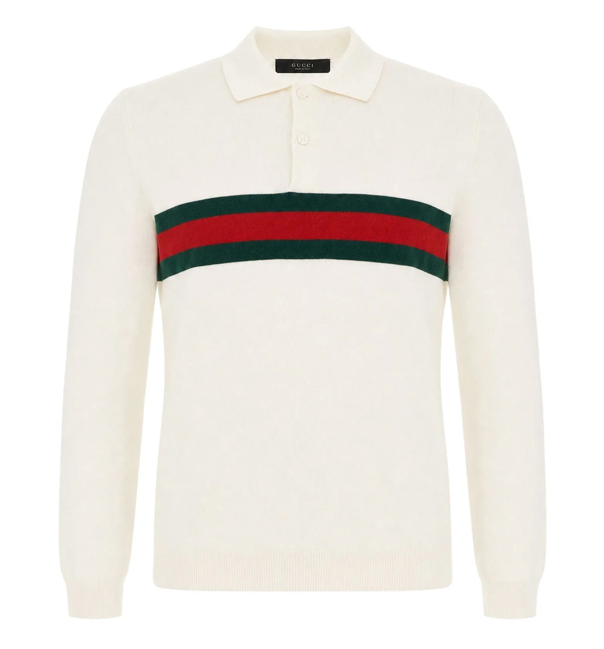 Cashmere Striped Polo Shirt
