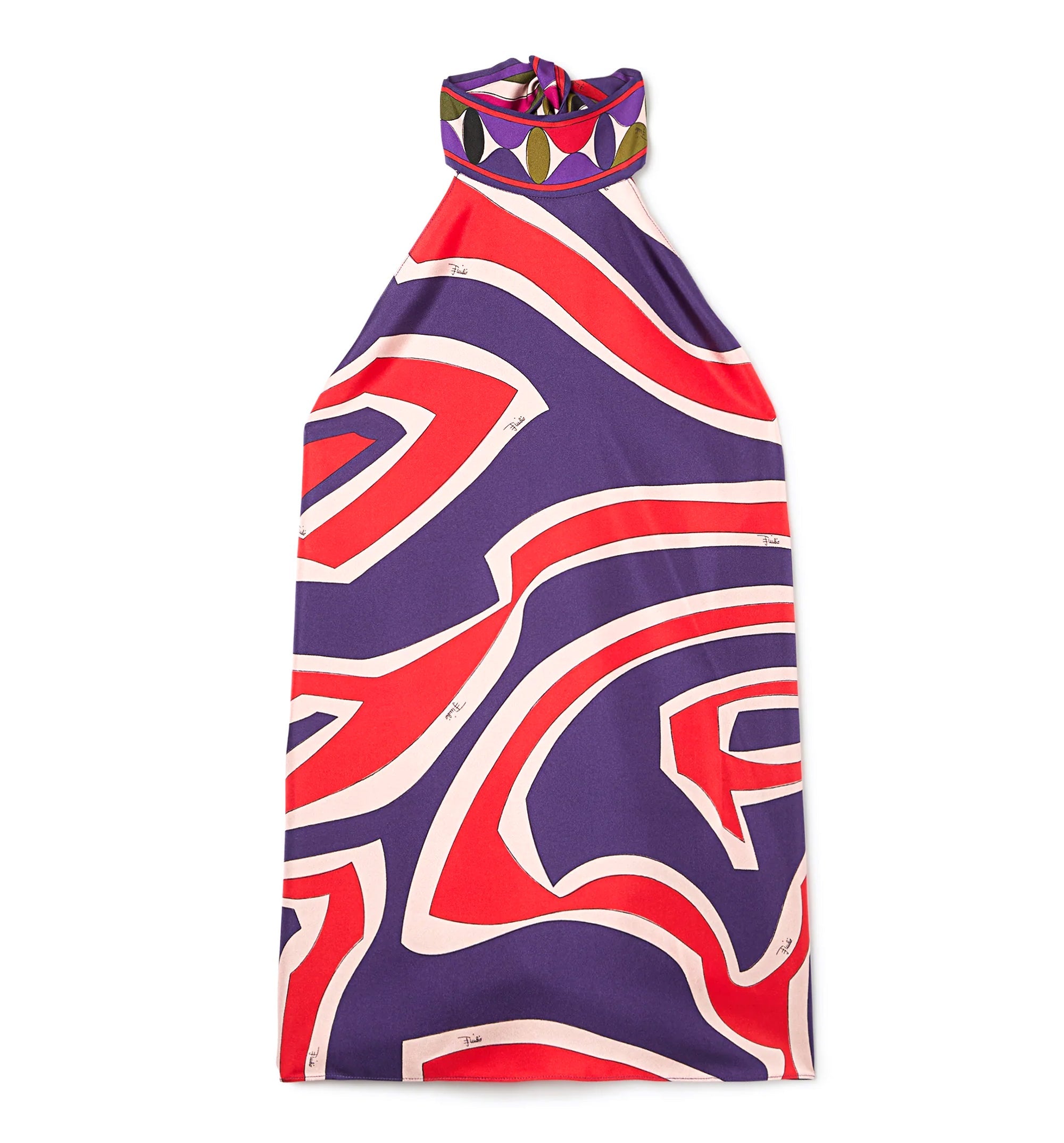 Labirinto Print Sleeveless Silk Top