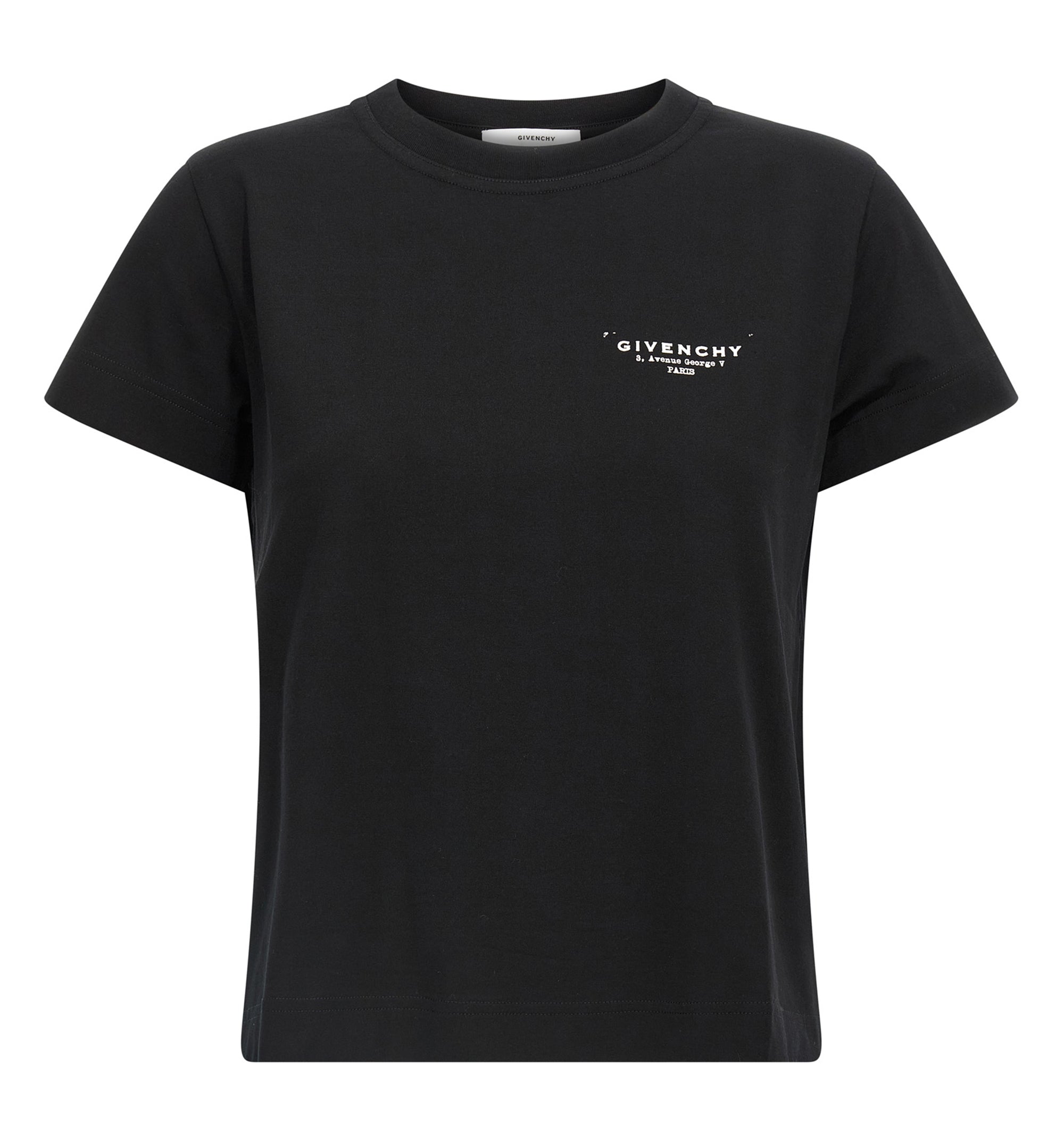 T-Shirt In Cotton With Givenchy Stamp Print