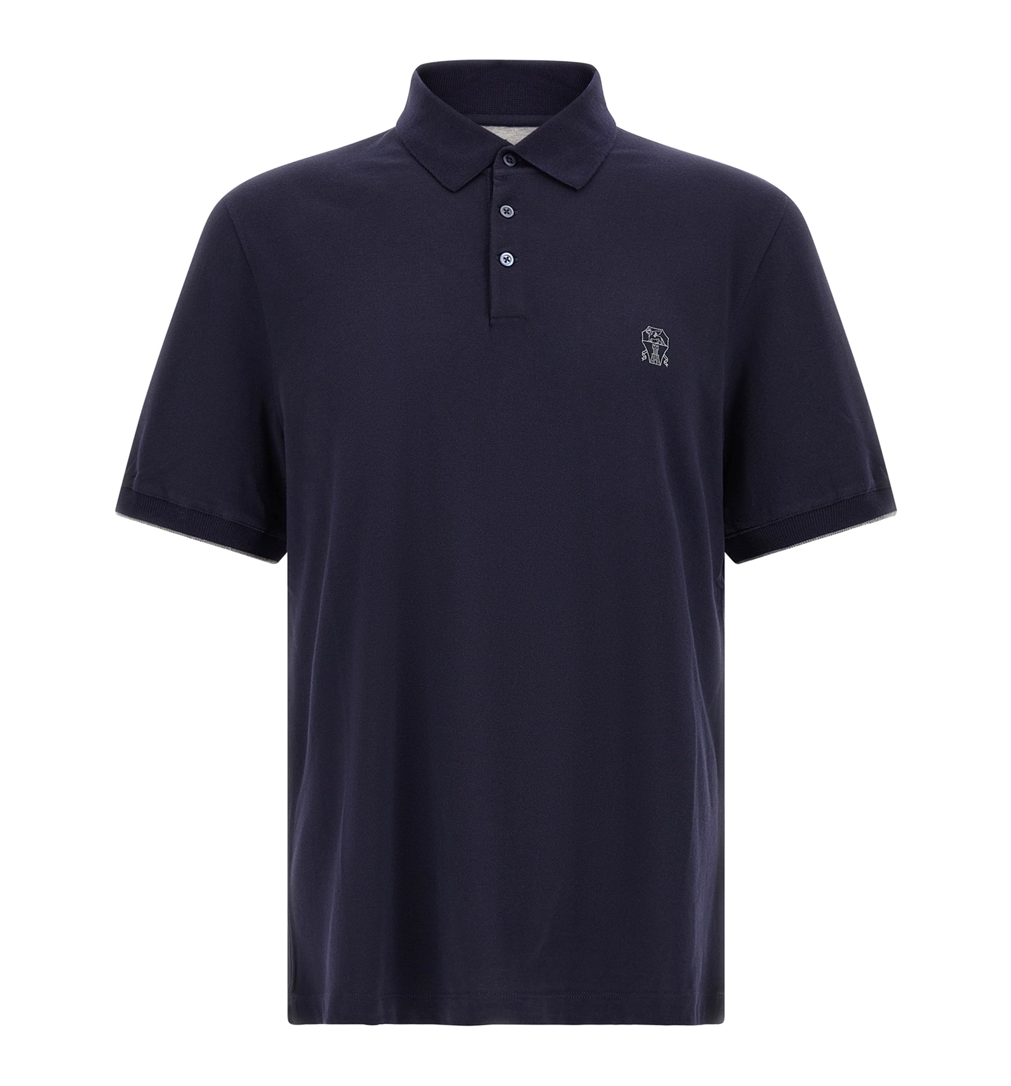 Cotton piqué polo shirt with logo