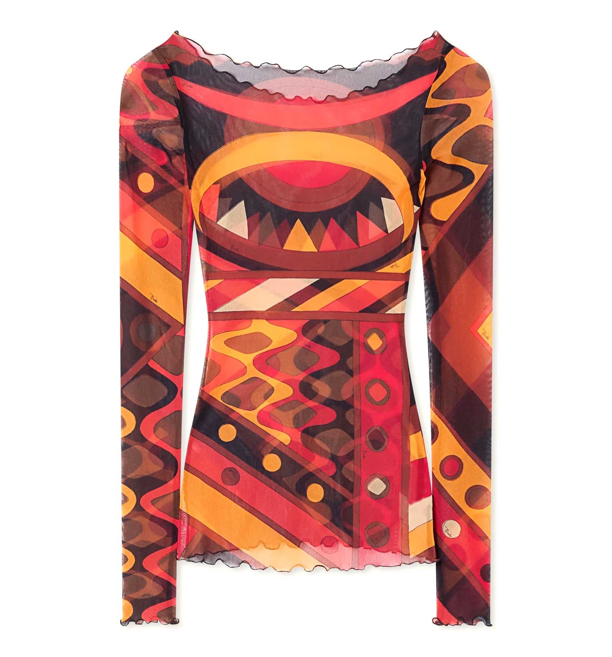 Vivara Print Tulle Top