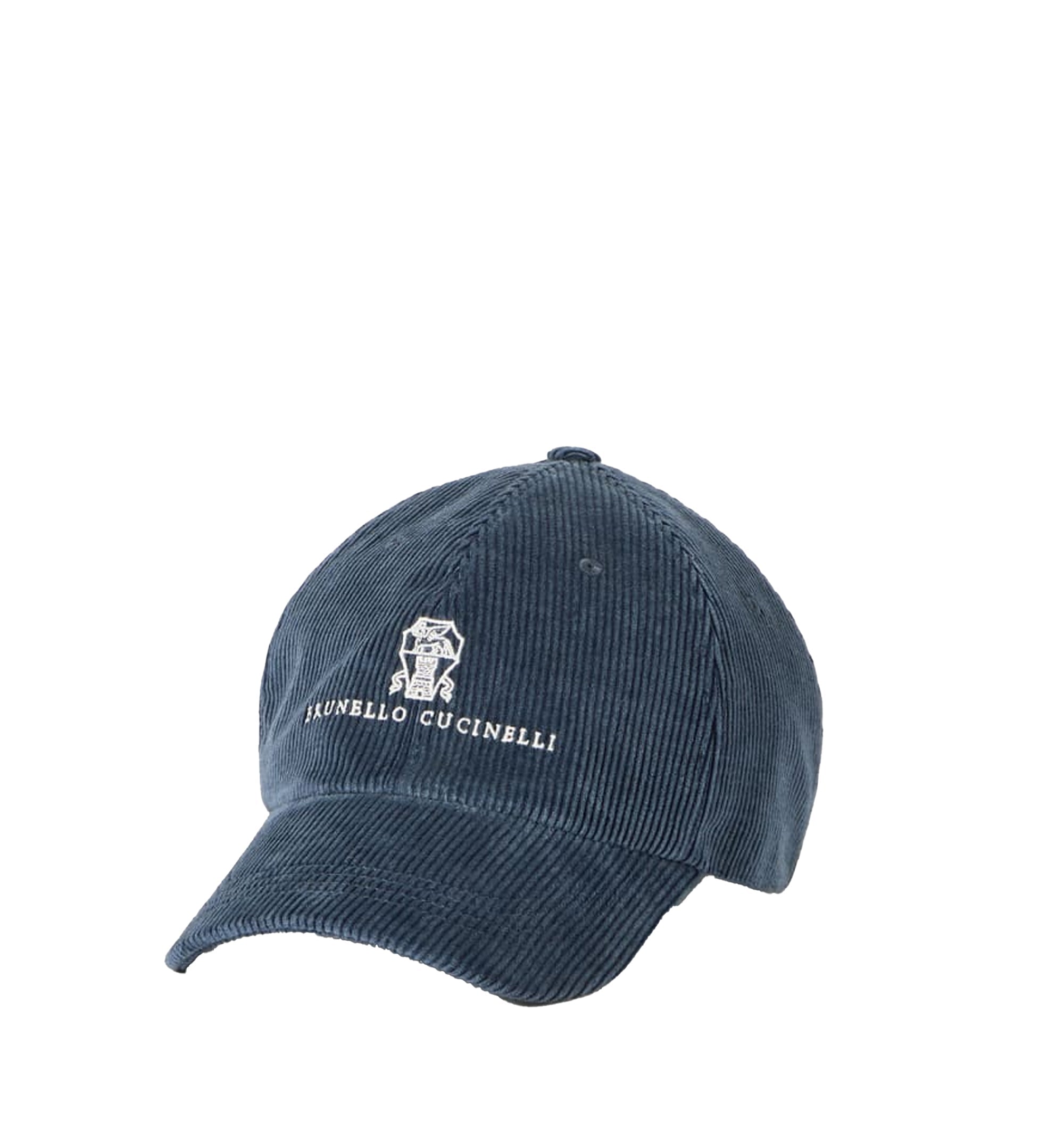 Comfort cotton and cashmere corduroy baseball cap with embroidered logo