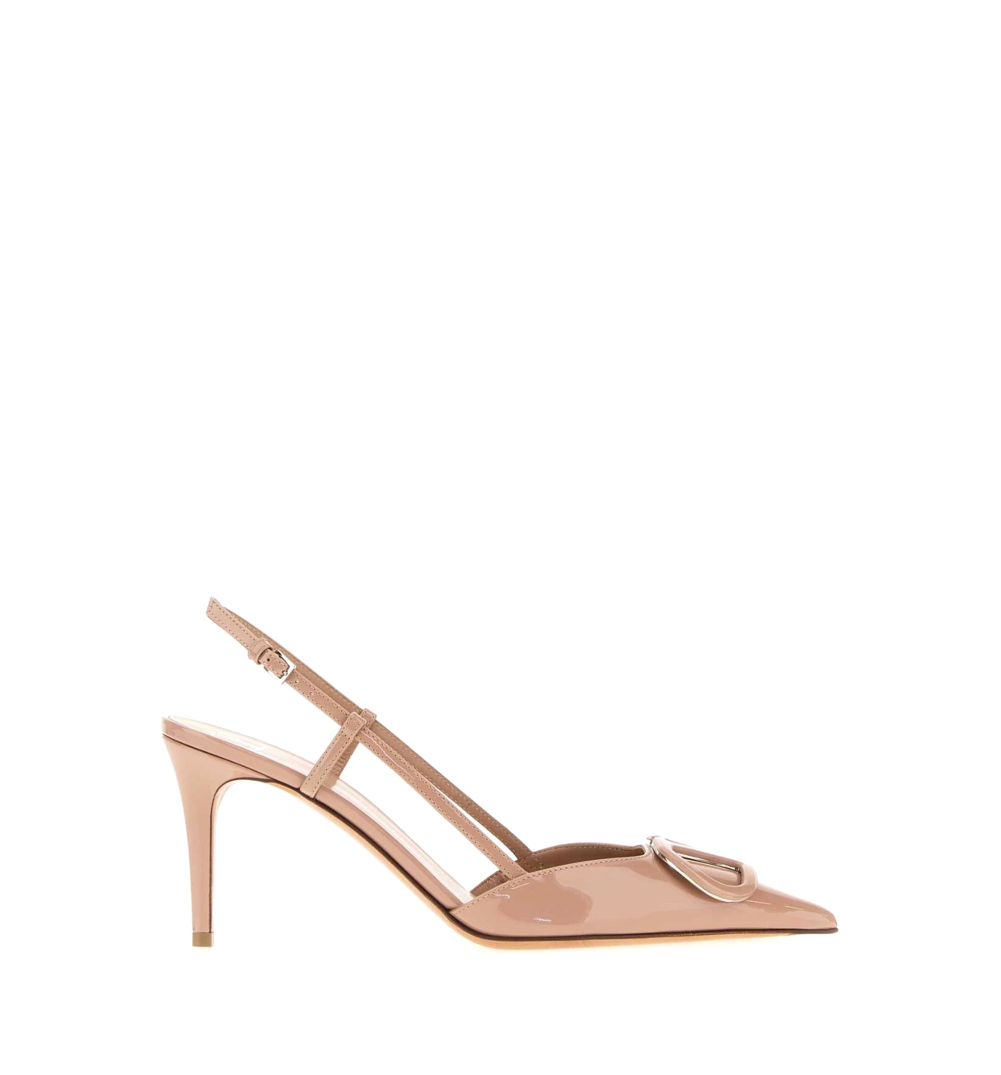 VLogo Signature Patent Leather Slingback Pump 80Mm