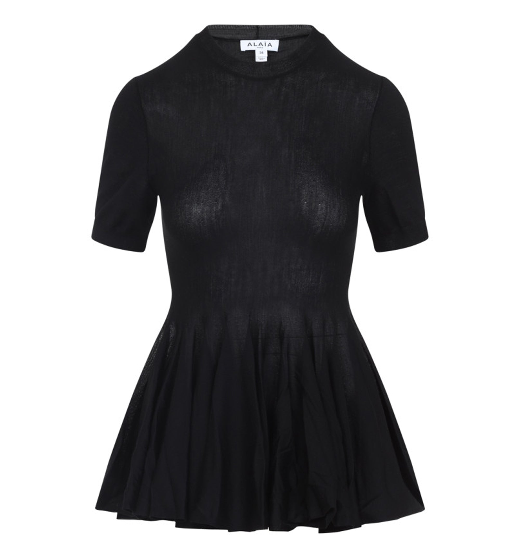 Wool Merino Peplum Top