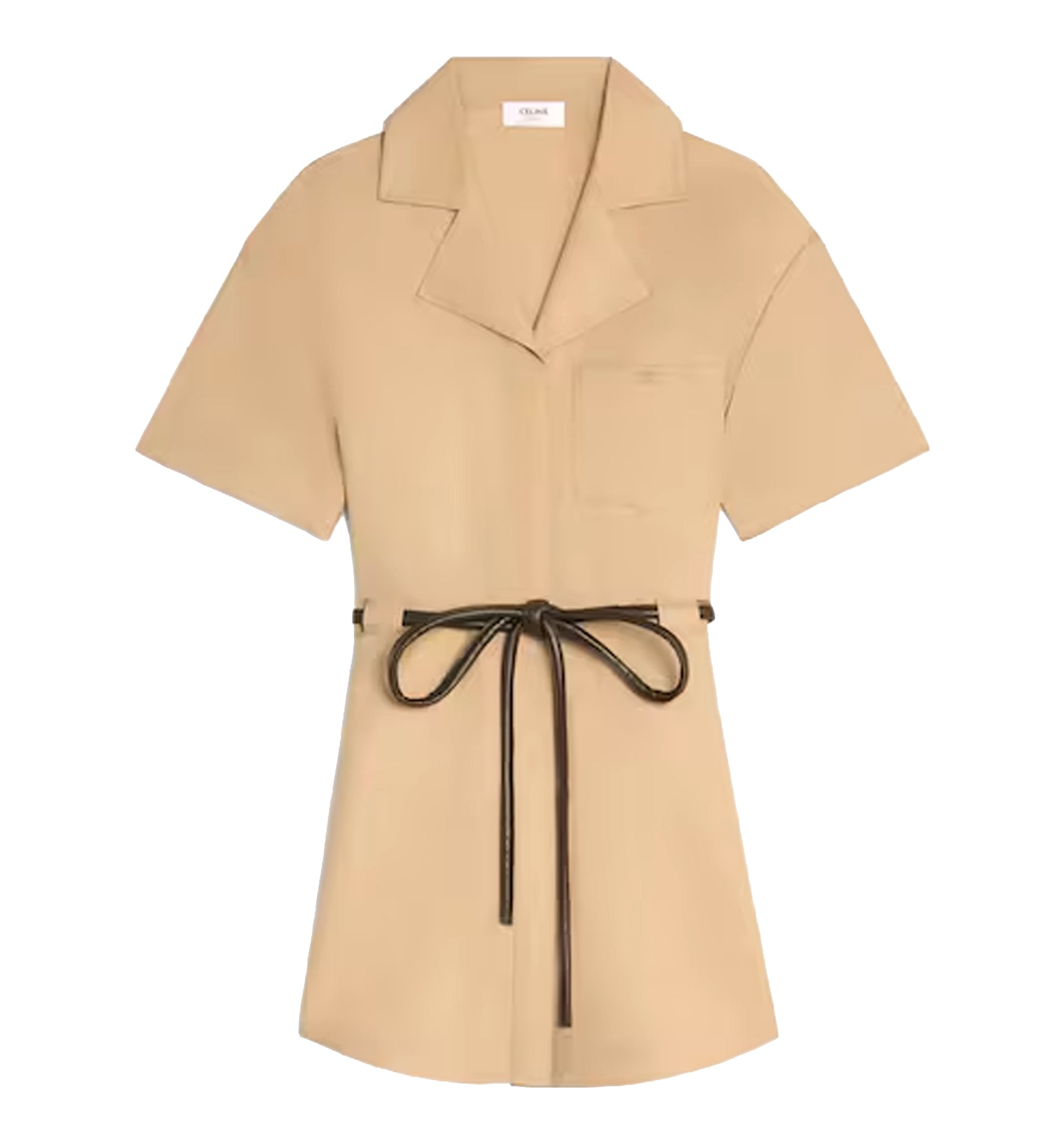 Dress In Cotton And Silk Twill