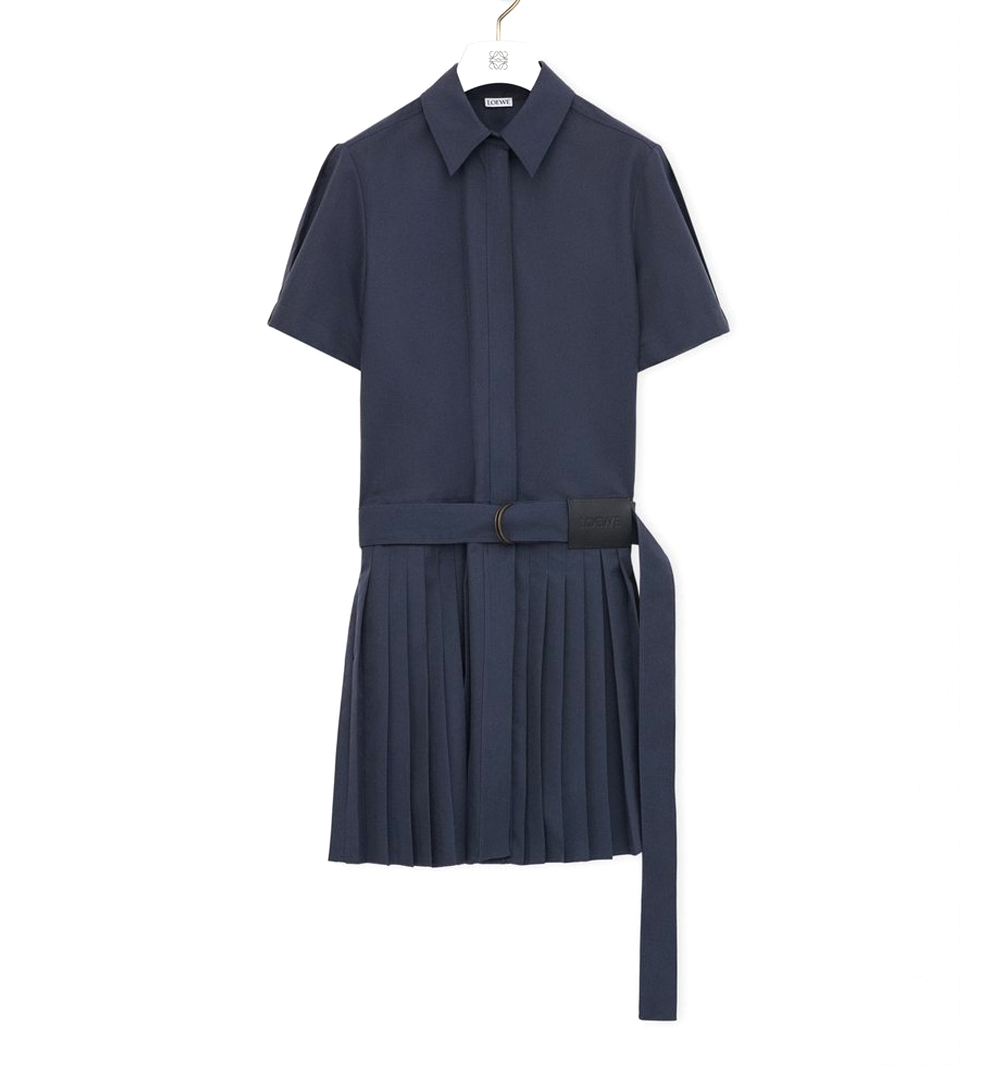 Pleated Dress In Cotton Blend
