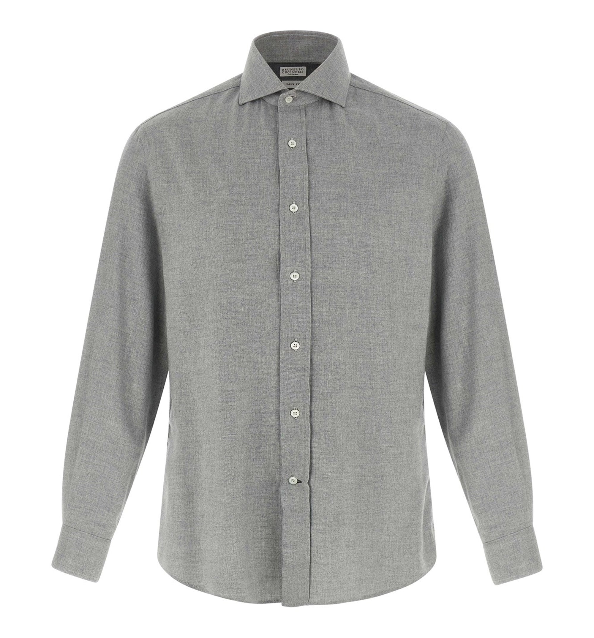 Long-Sleeve Button-Down Cotton-Lyocell Shirt