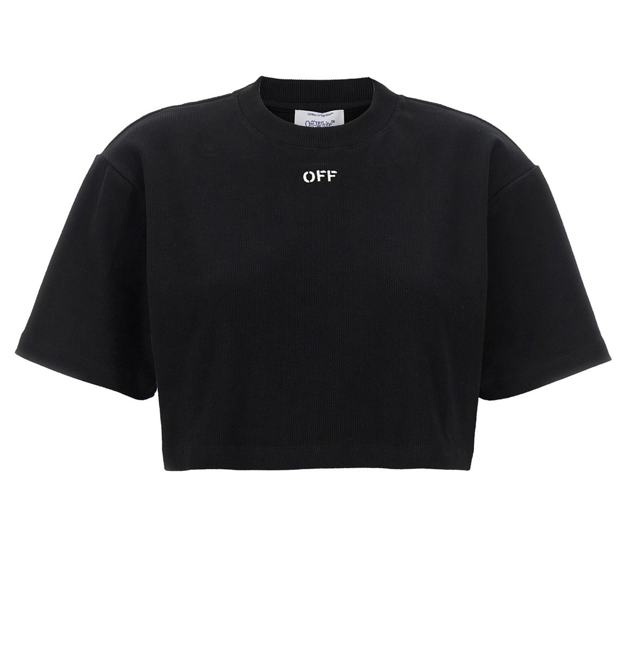 Off Stamp Rib Cropped Tee