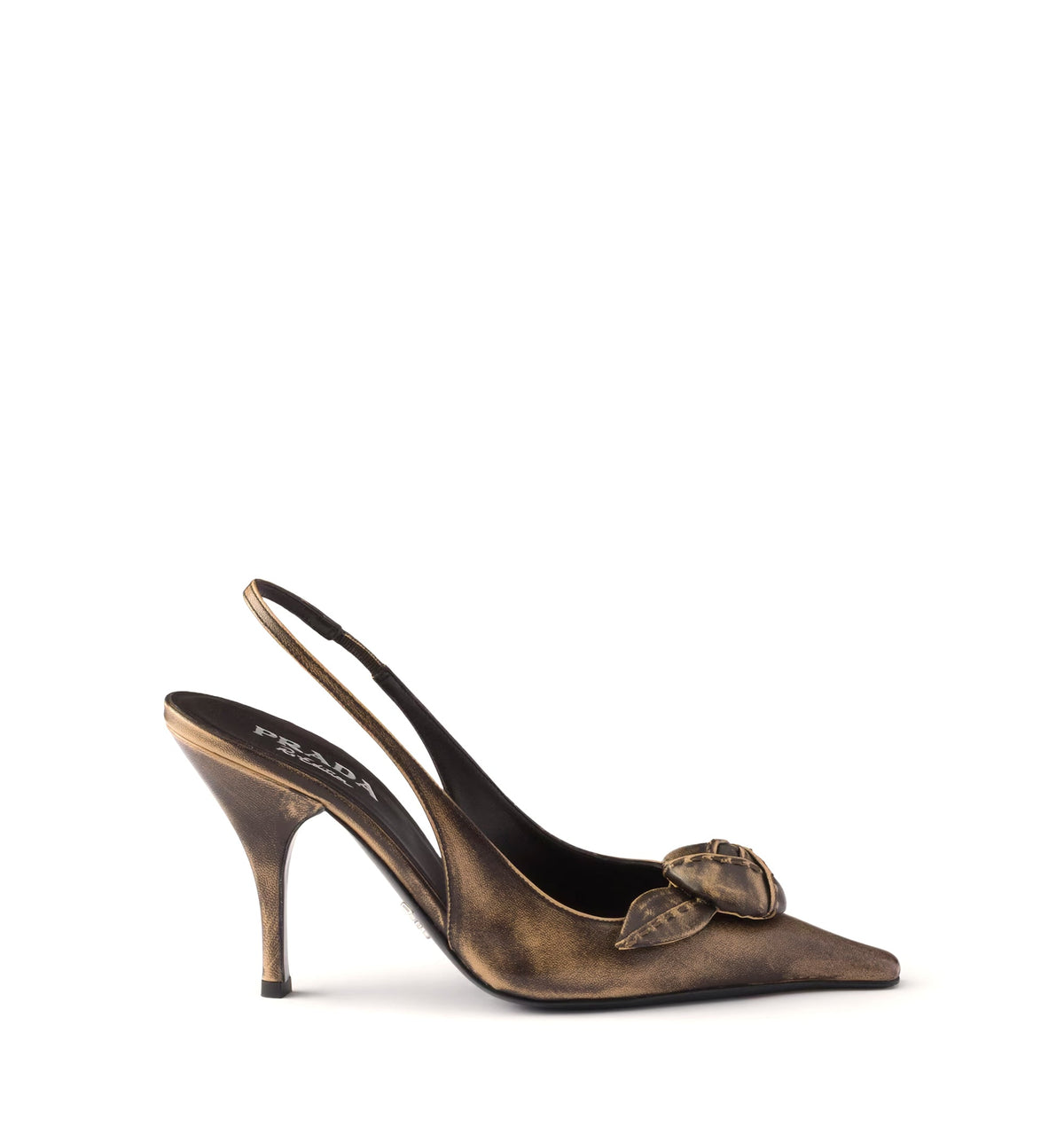 Leather slingback pumps