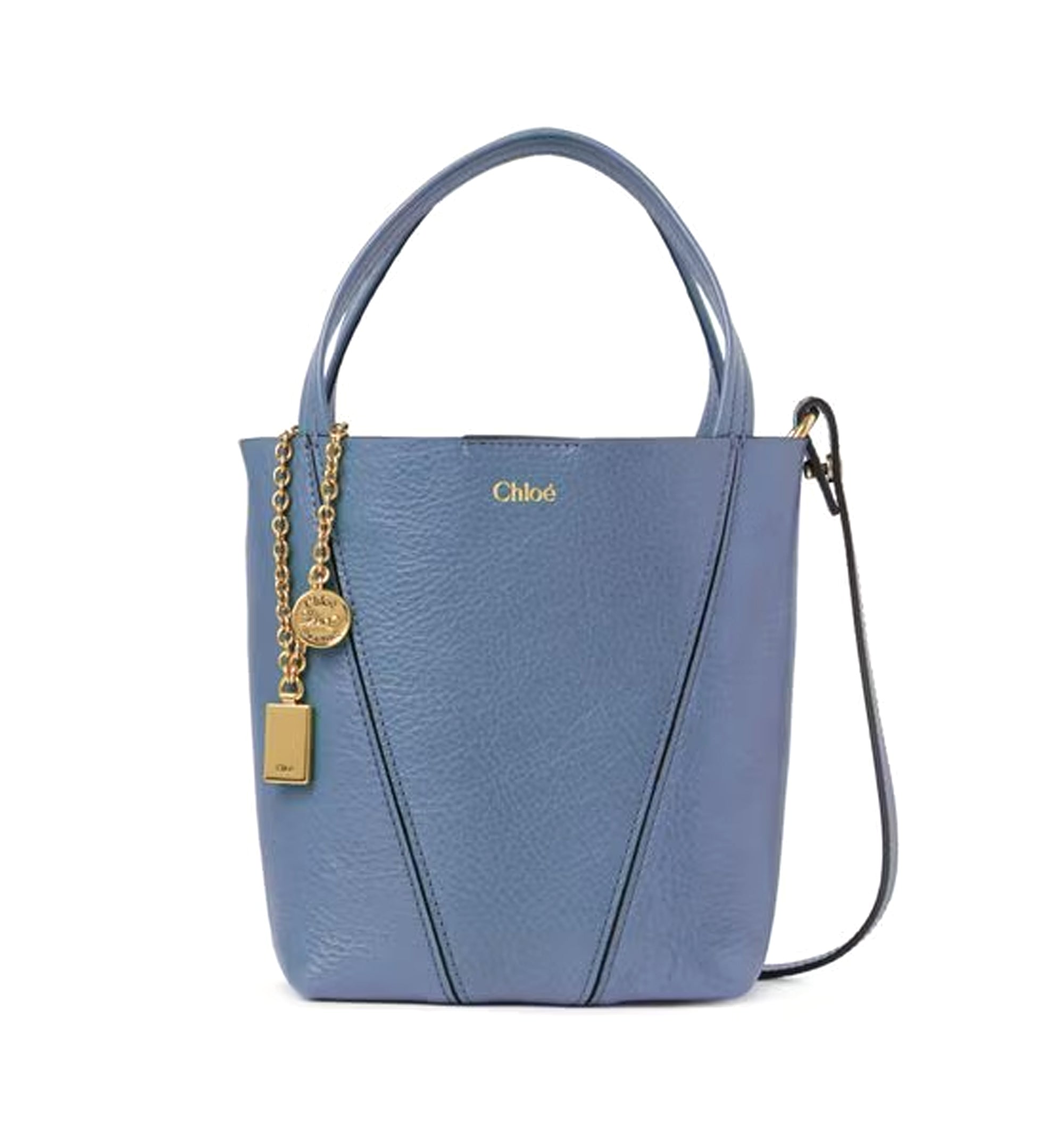 Small Chloé Spin Tote Bag in Grained Leather