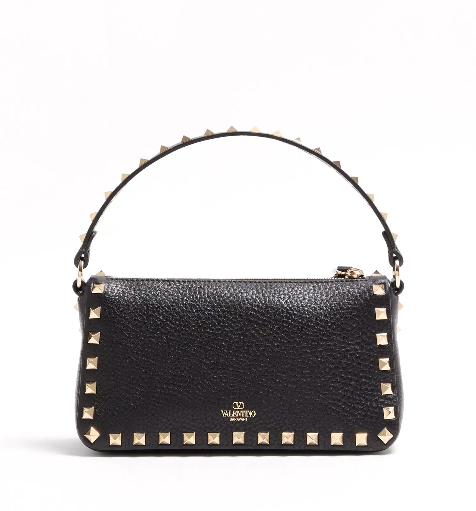 Small Rockstud Grainy Calfskin Crossbody Bag