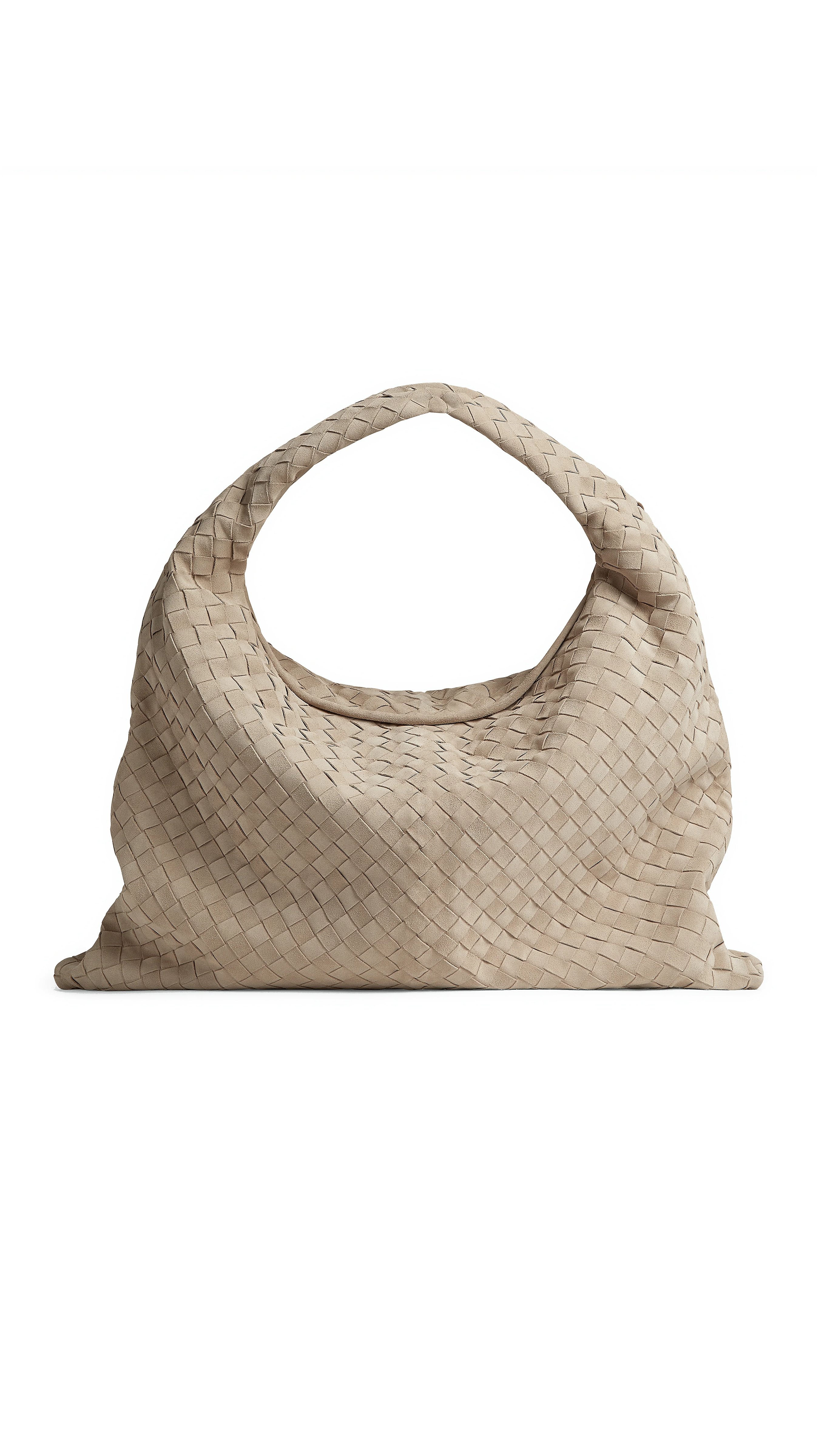 Large Hop Suede Bag - Ecru