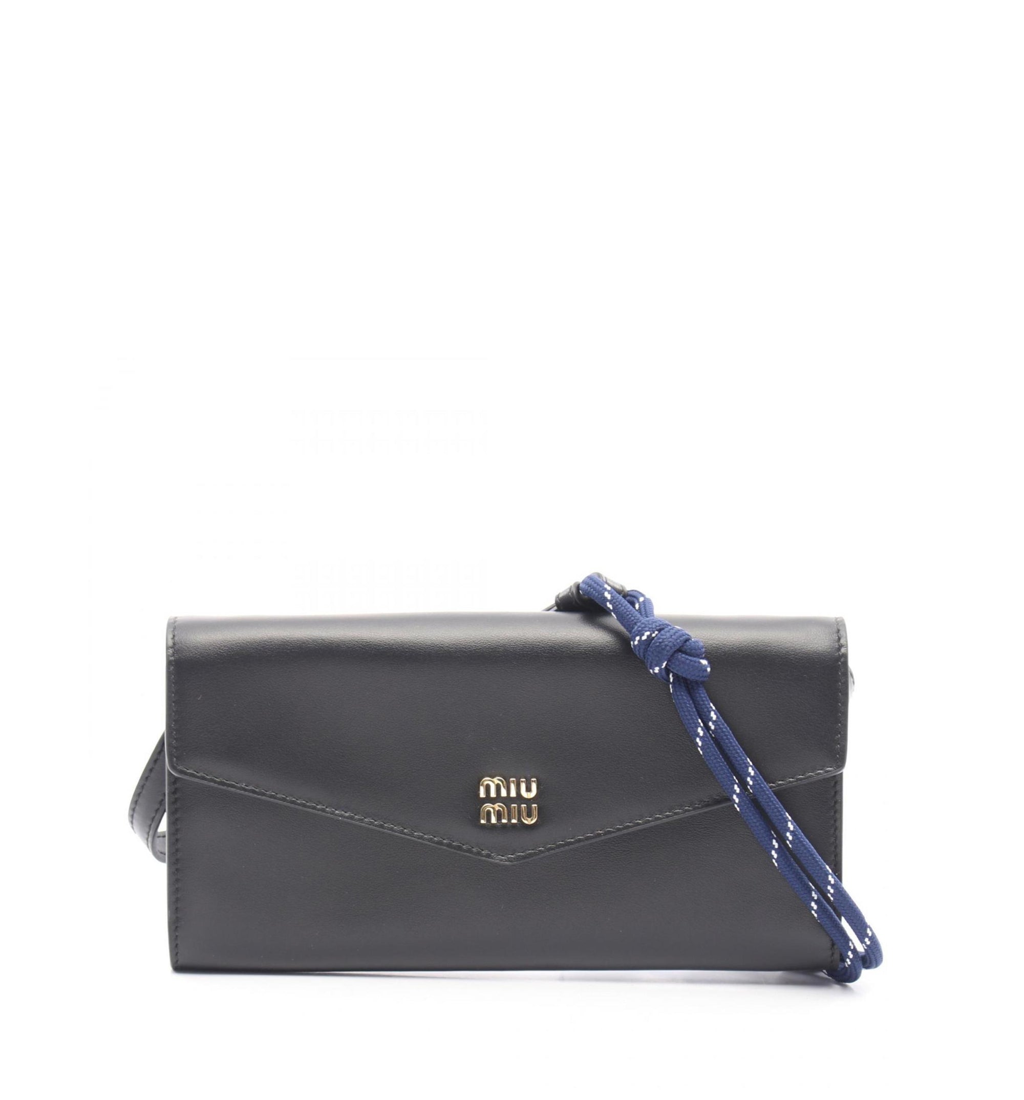 Leather Wallet With Shoulder Strap