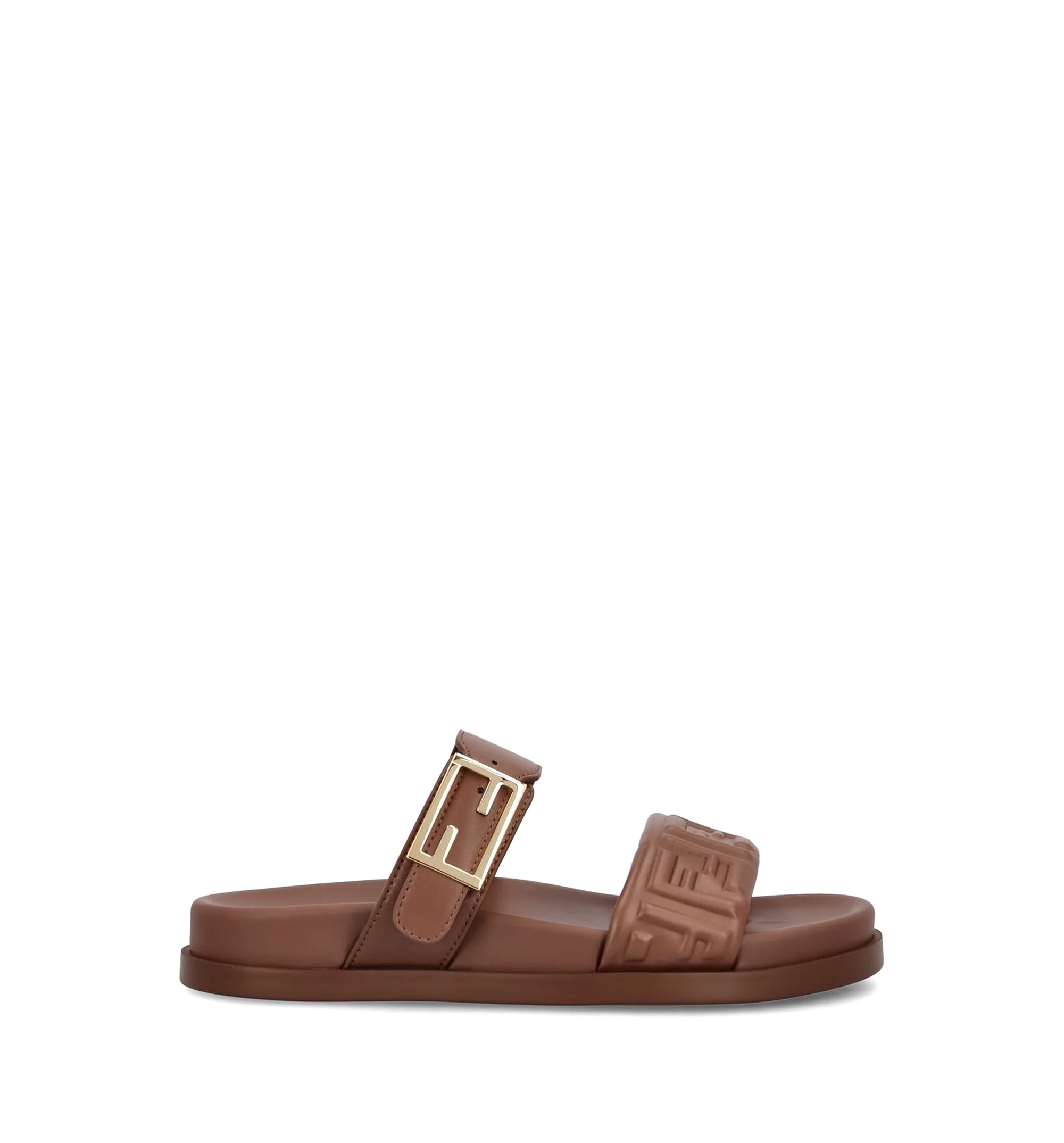 Fendi Feel Nappa Leather Slides