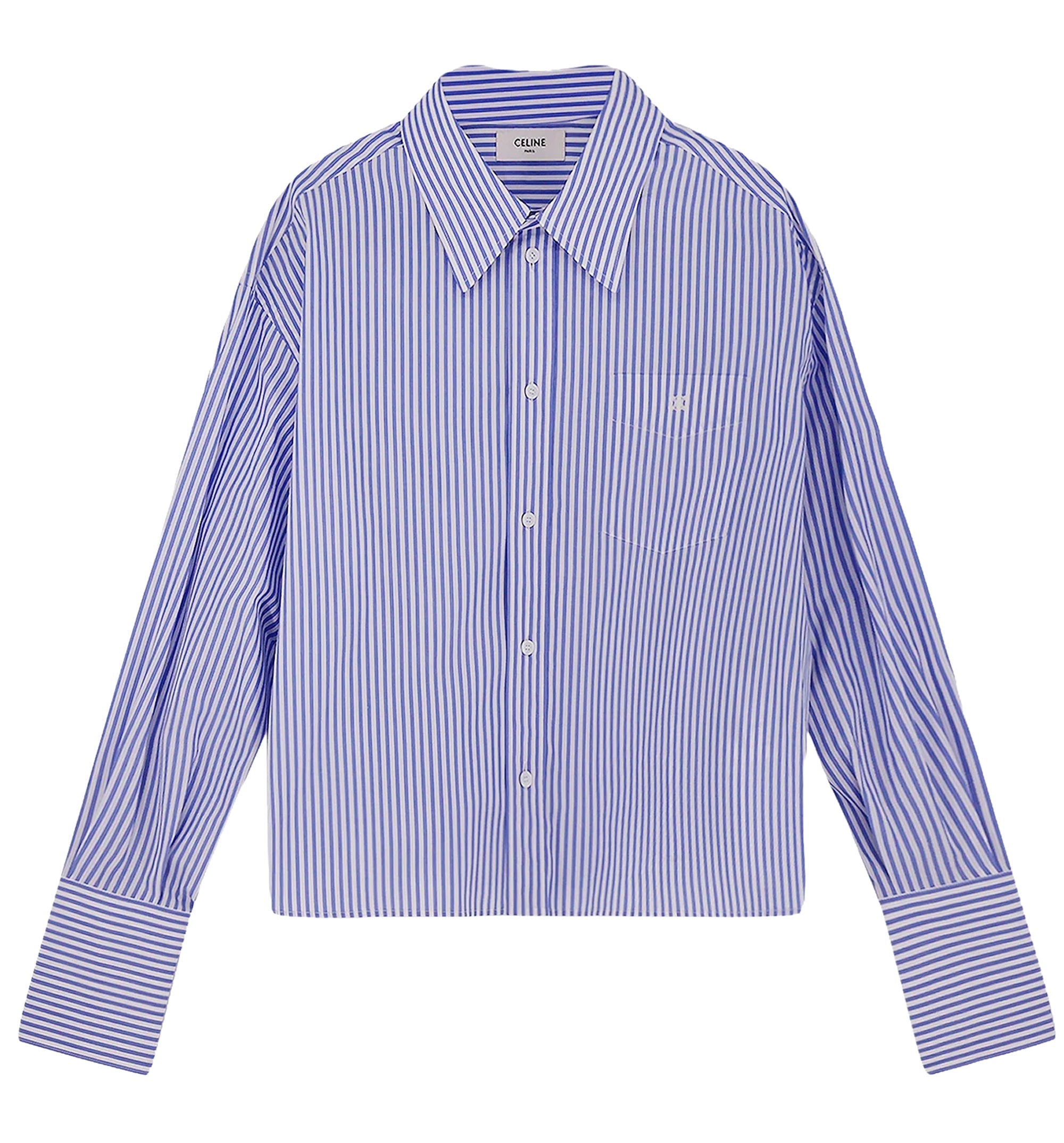 Cropped Striped Cotton Shirt