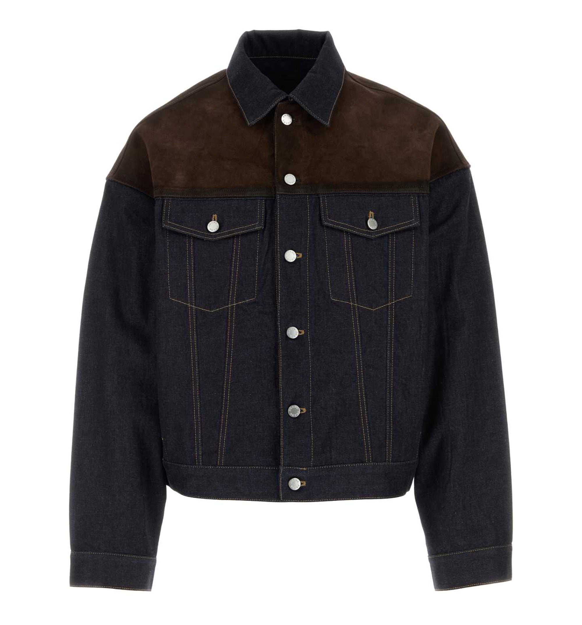 Denim And Suede Blouson Jacket