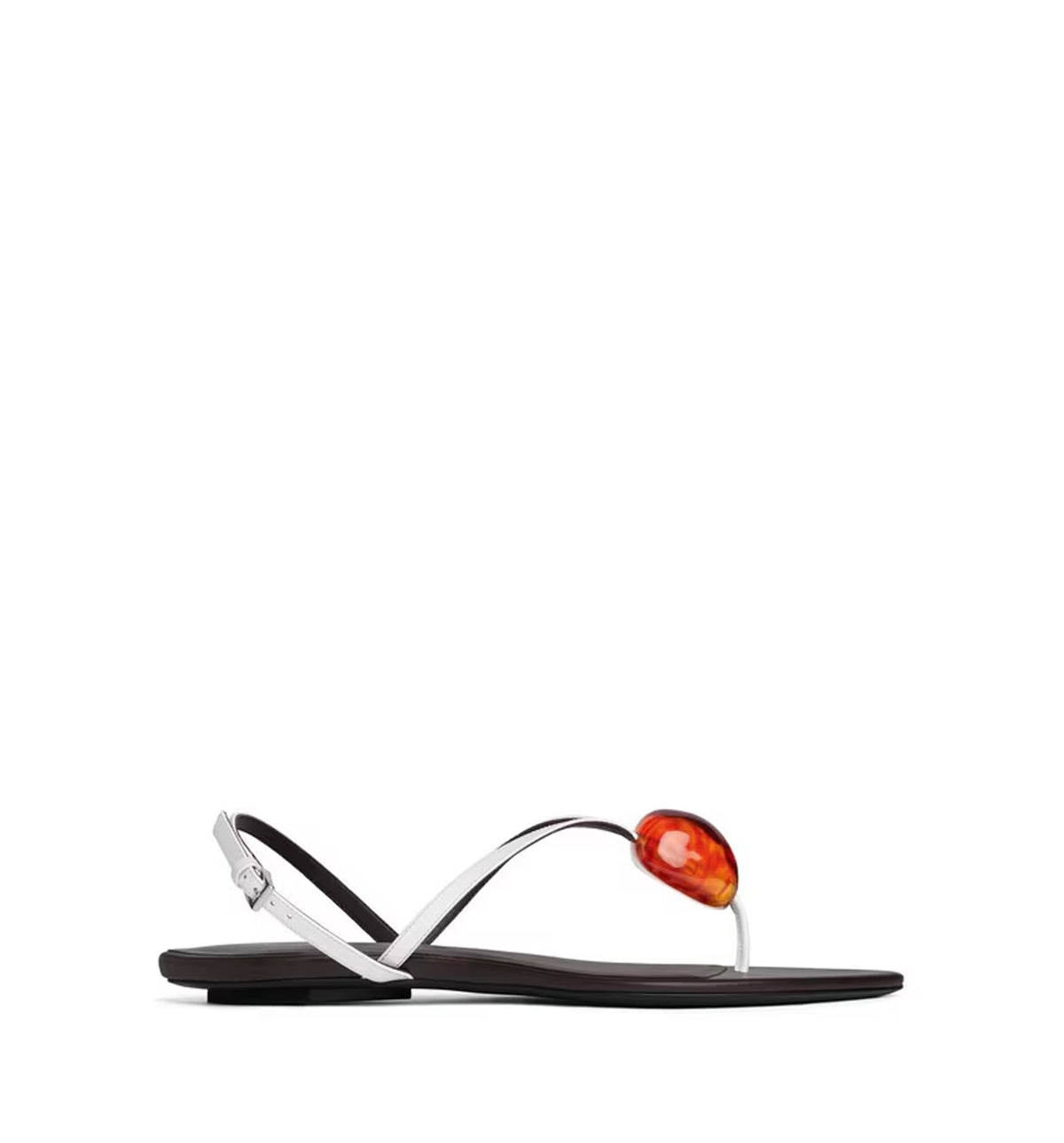 Flat Jewel Sandals In Patent Leather