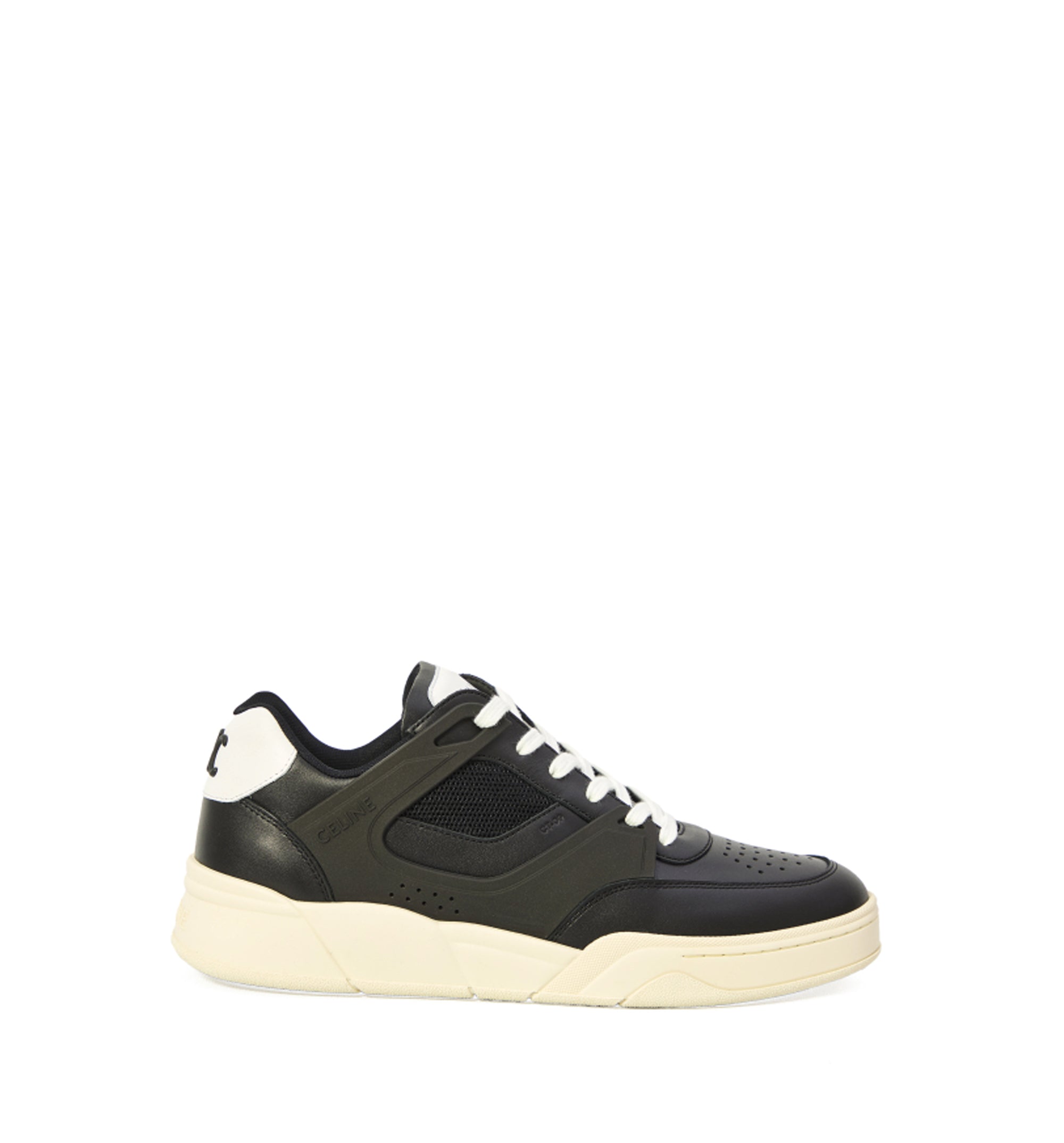 Celine Trainer CT-09 Low Lace-Up Sneaker in Calfskin and Mesh
