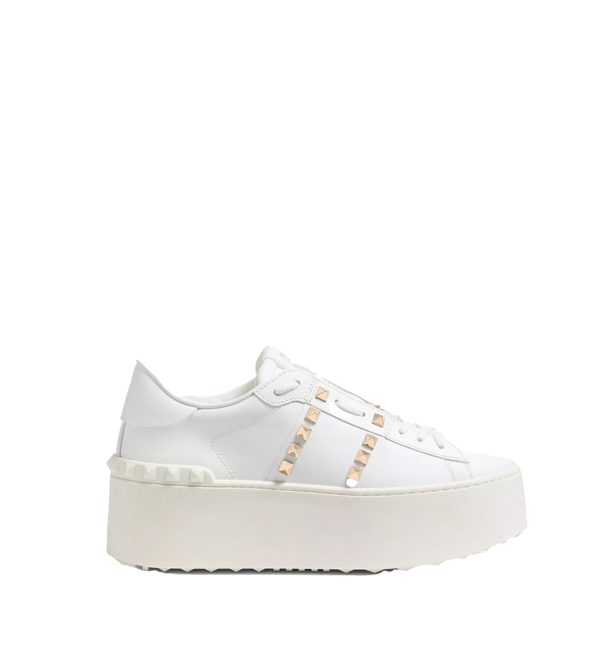 Sneaker Flatform Rockstud Untitled In Vitello