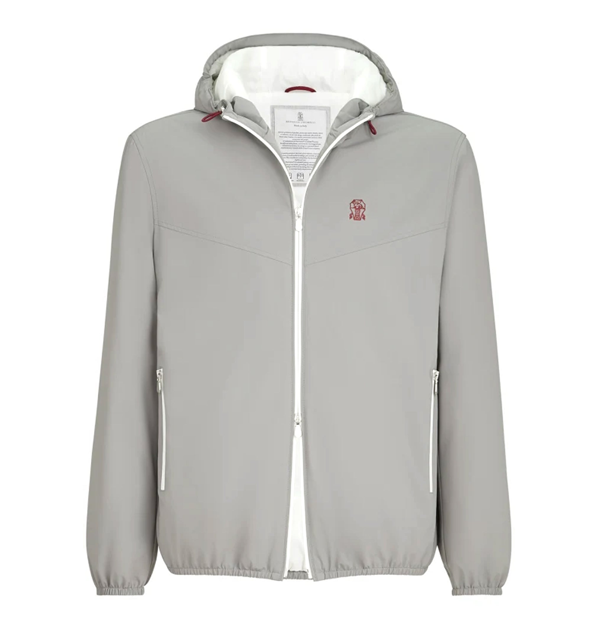 Bonded nylon hooded outerwear jacket with Thermore® padding and logo