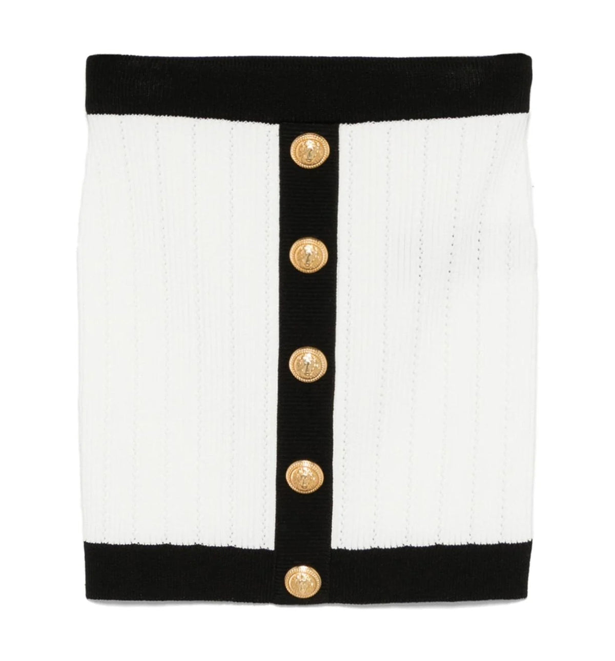 Buttoned Knit Short Skirt