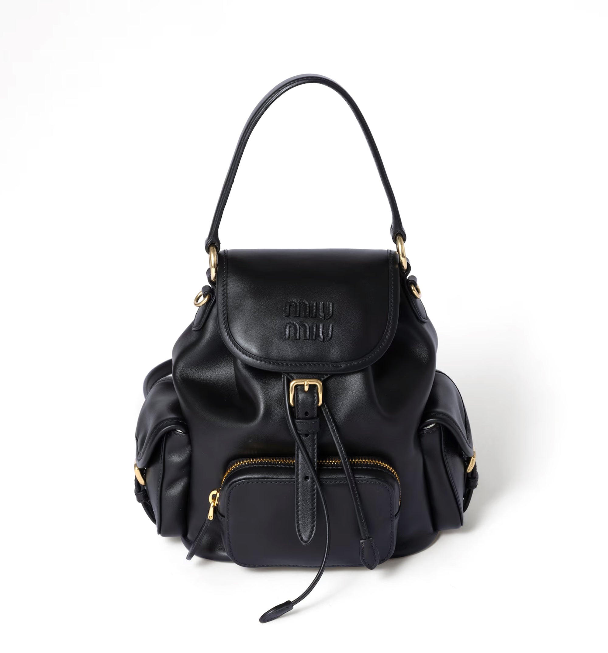 Leather backpack