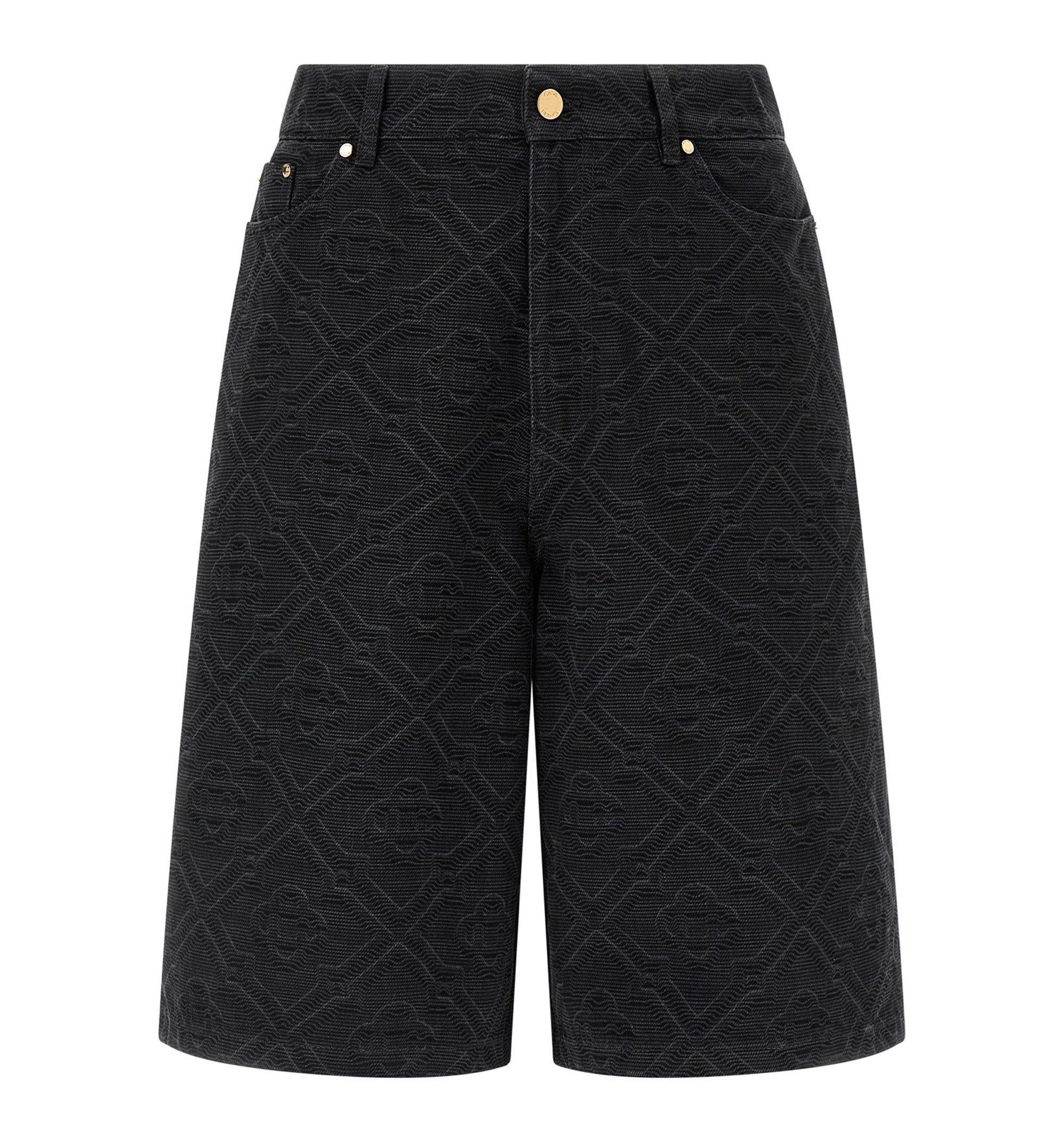 Laser Monogram Denim Shorts