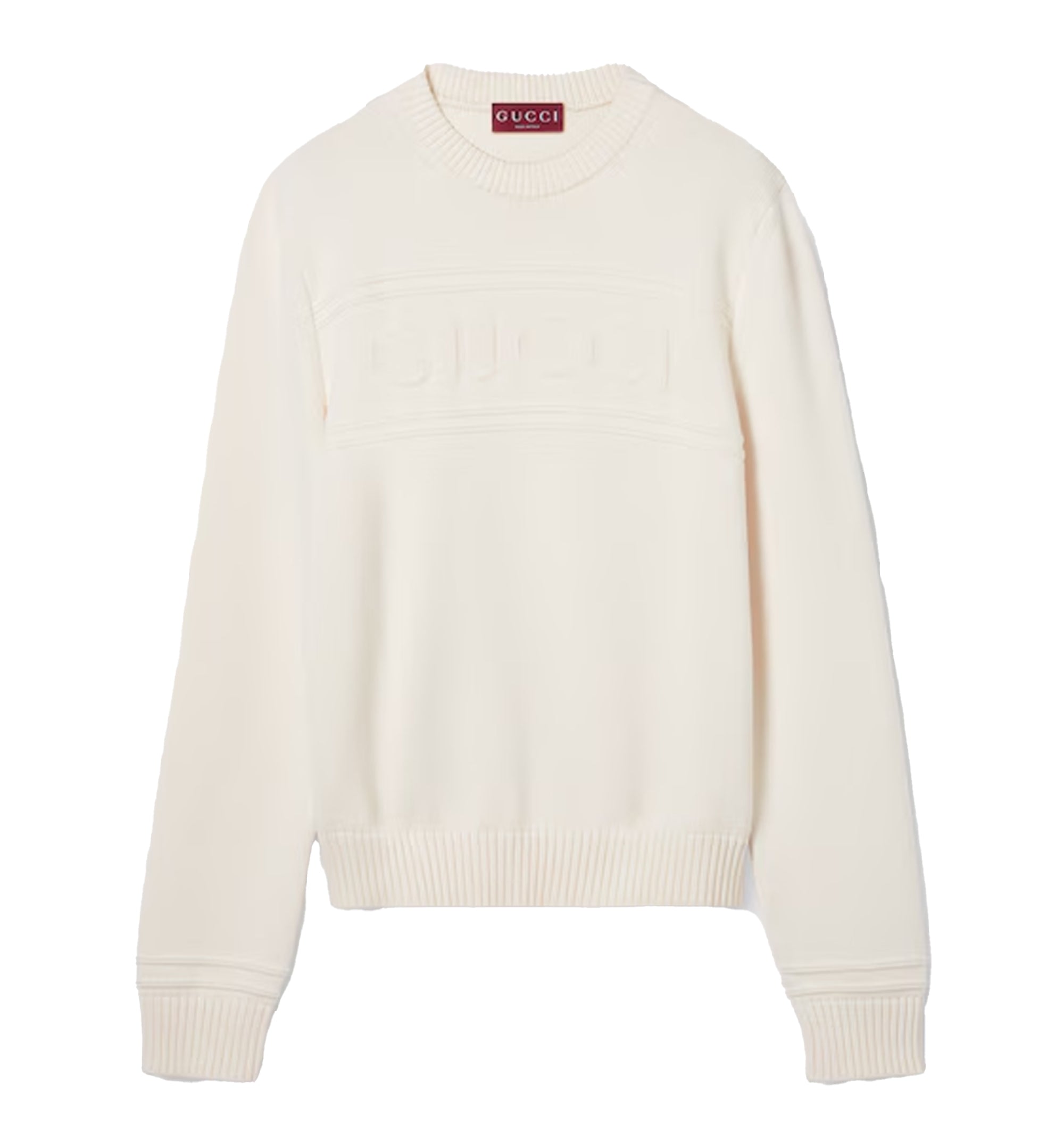 Knit Cotton Wool Sweater With Intarsia