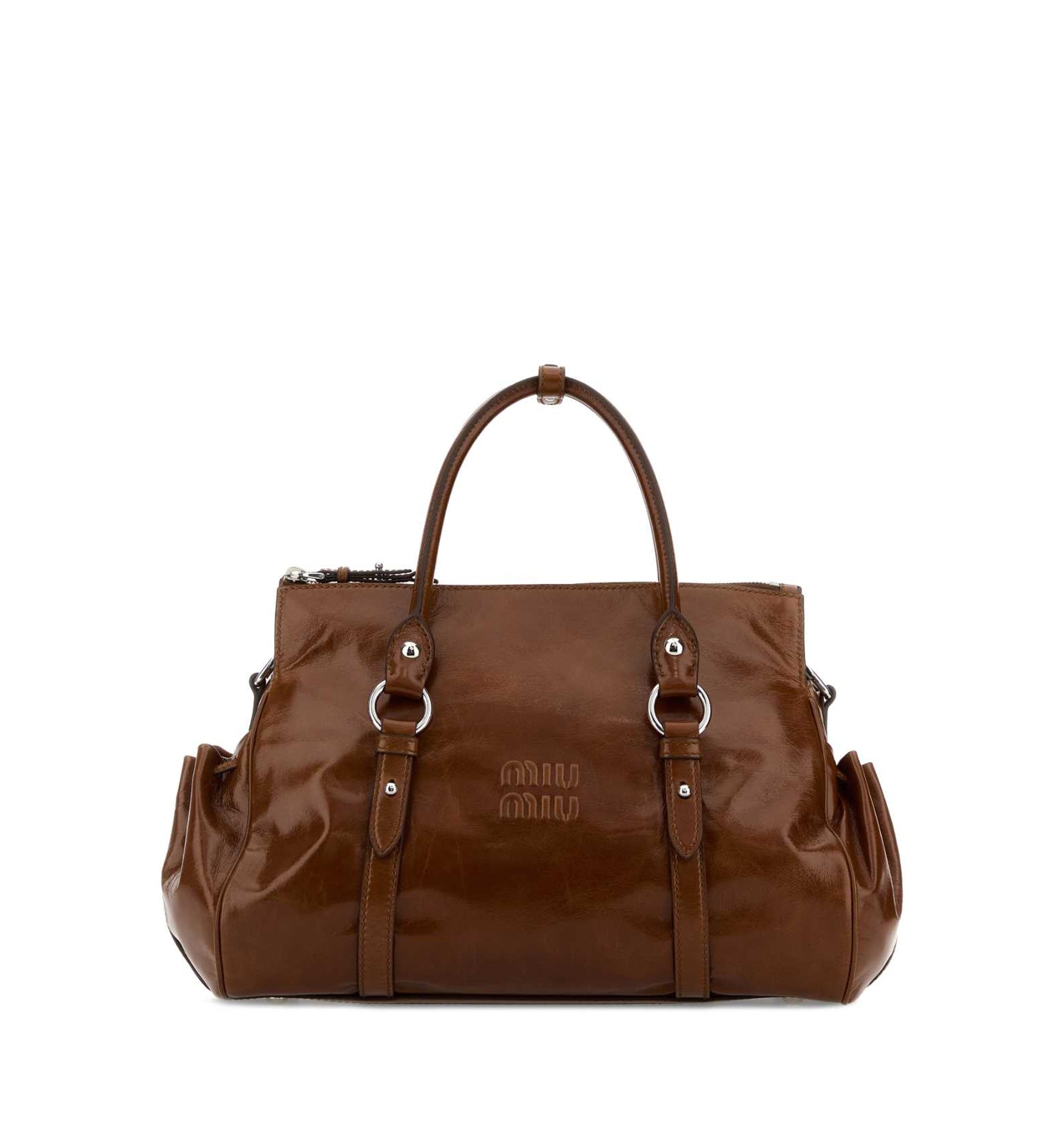 Shiny Leather Handbag