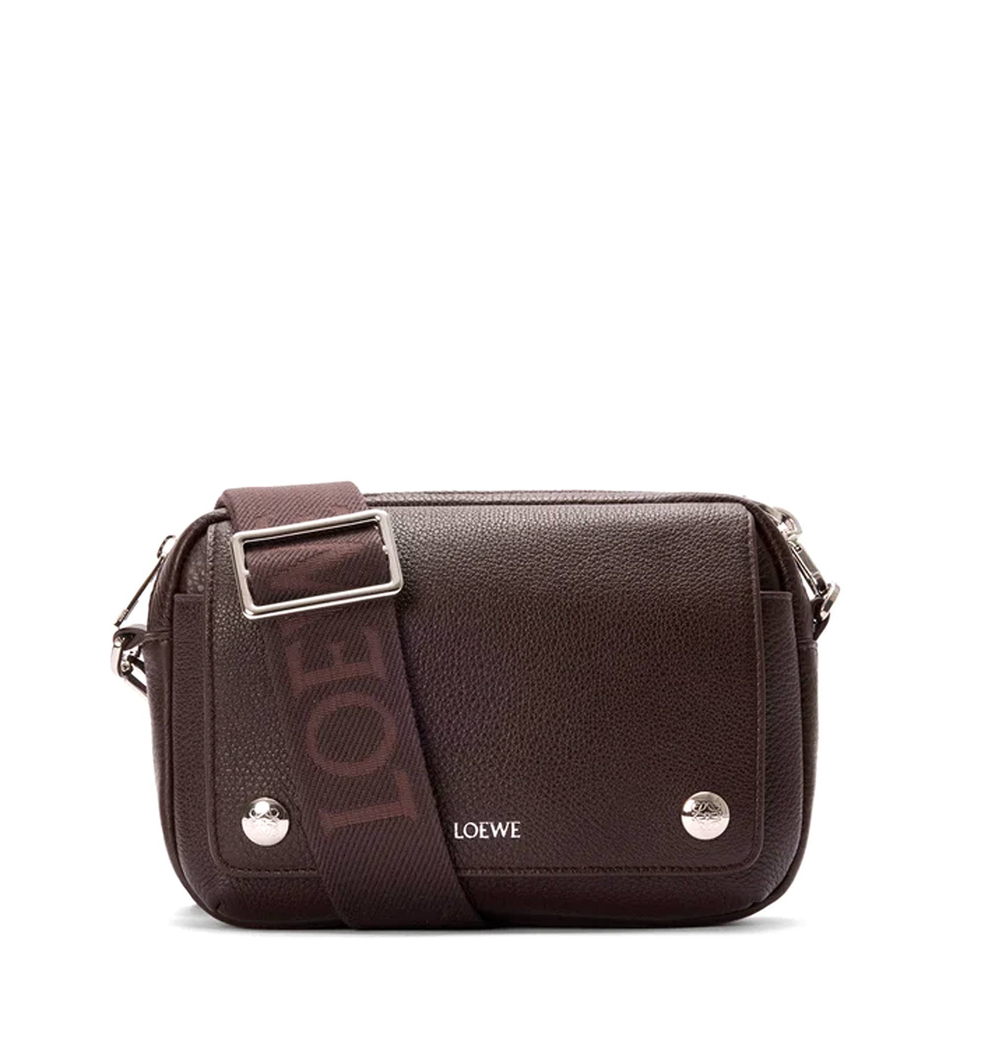 Small Pebble Messenger Bag In Supple Grained Calfskin