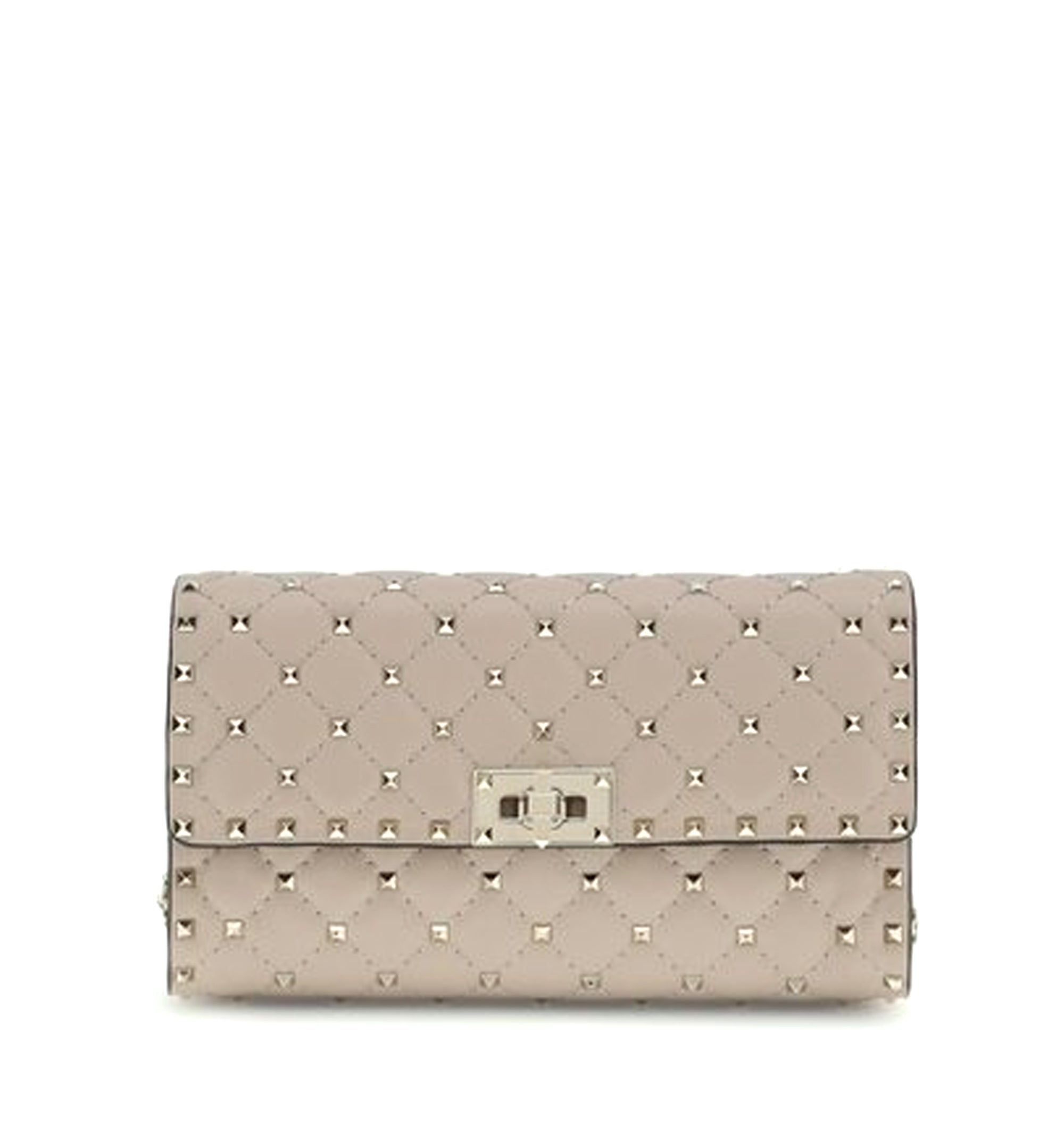 Rockstud Spike Nappa Leather Crossbody Clutch Bag