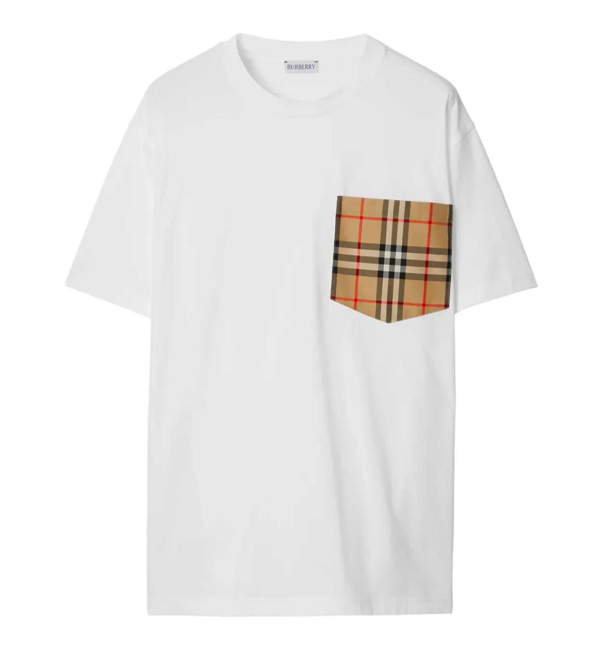 Check Pocket Cotton T-Shirt